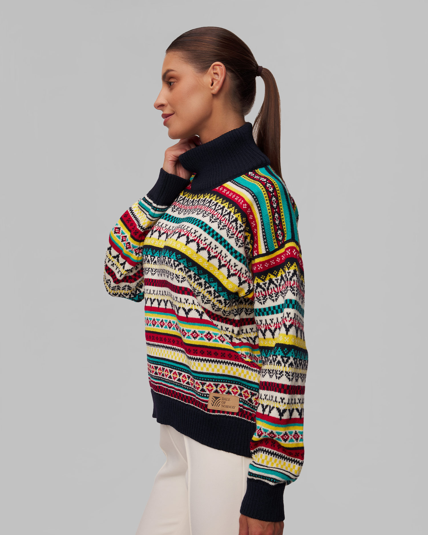 Pull en laine à col roulé pour femmes Dale of Norway Utsira