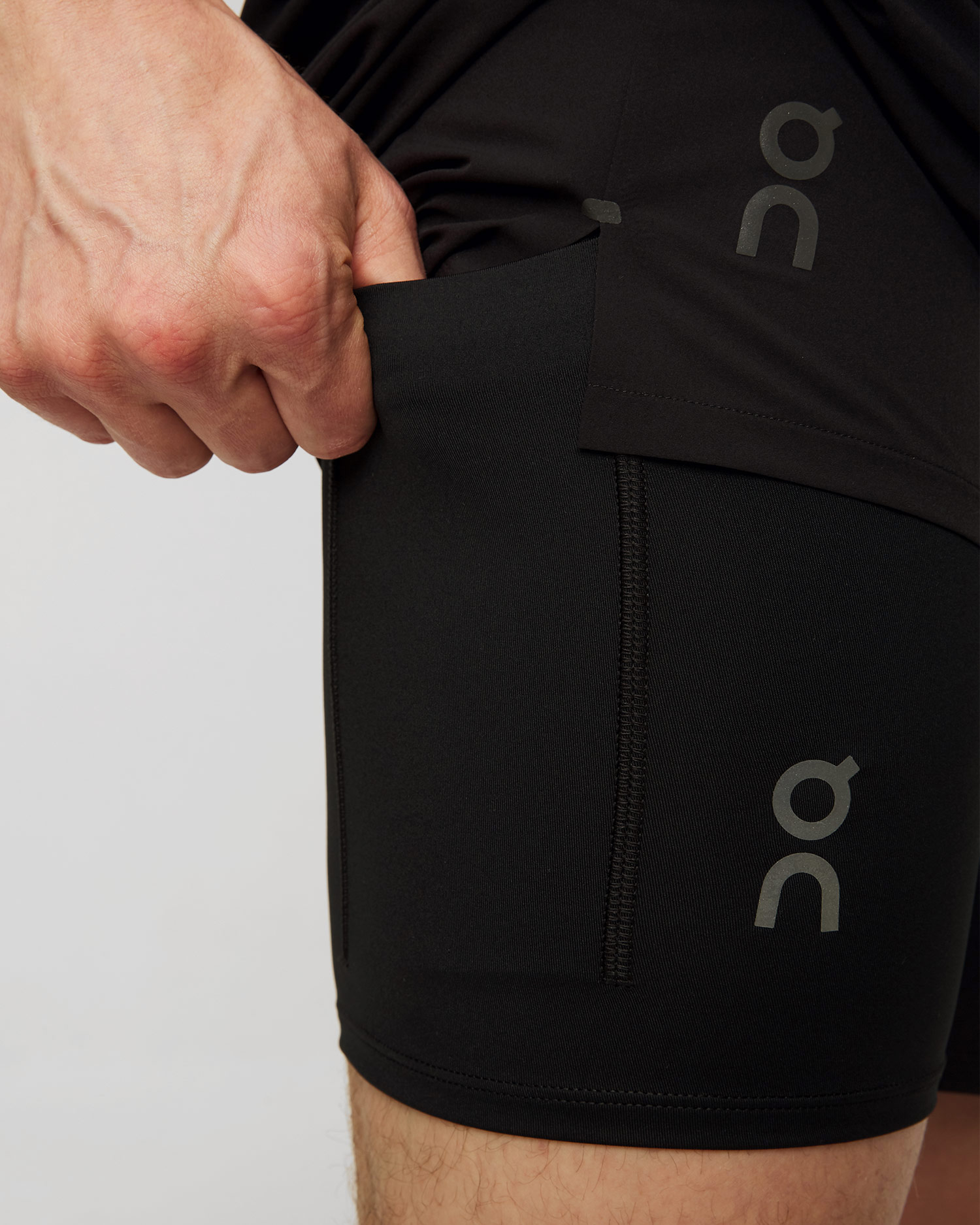 On Performance Hybrid Short Laufshorts für Herren 2in1 
