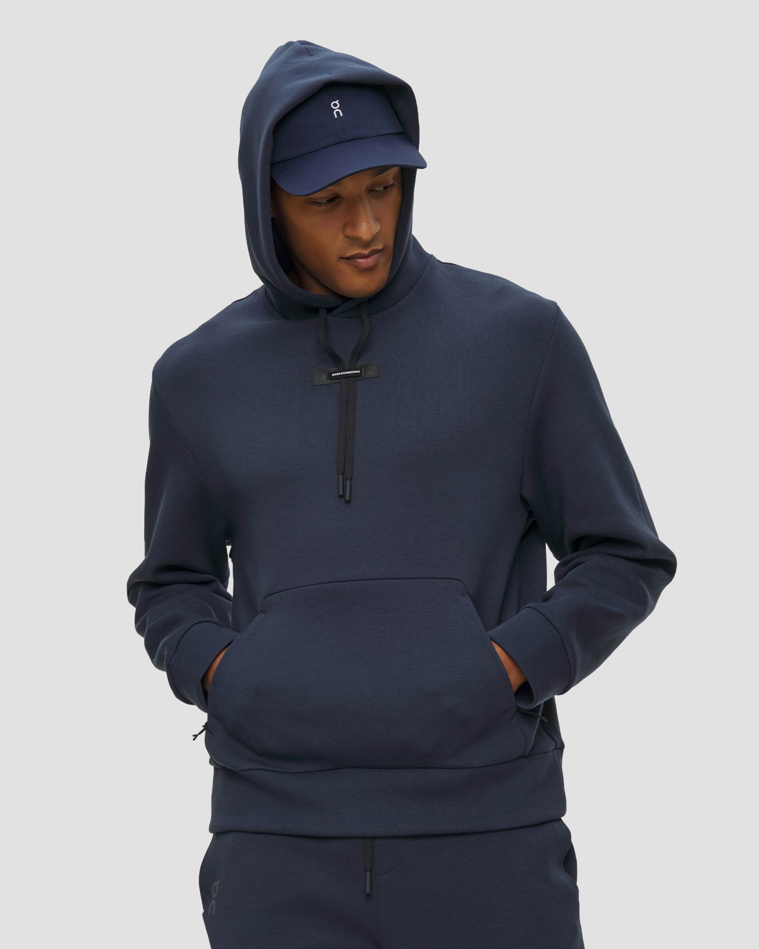Pánska mikina On Focus Tech Hoodie modrá