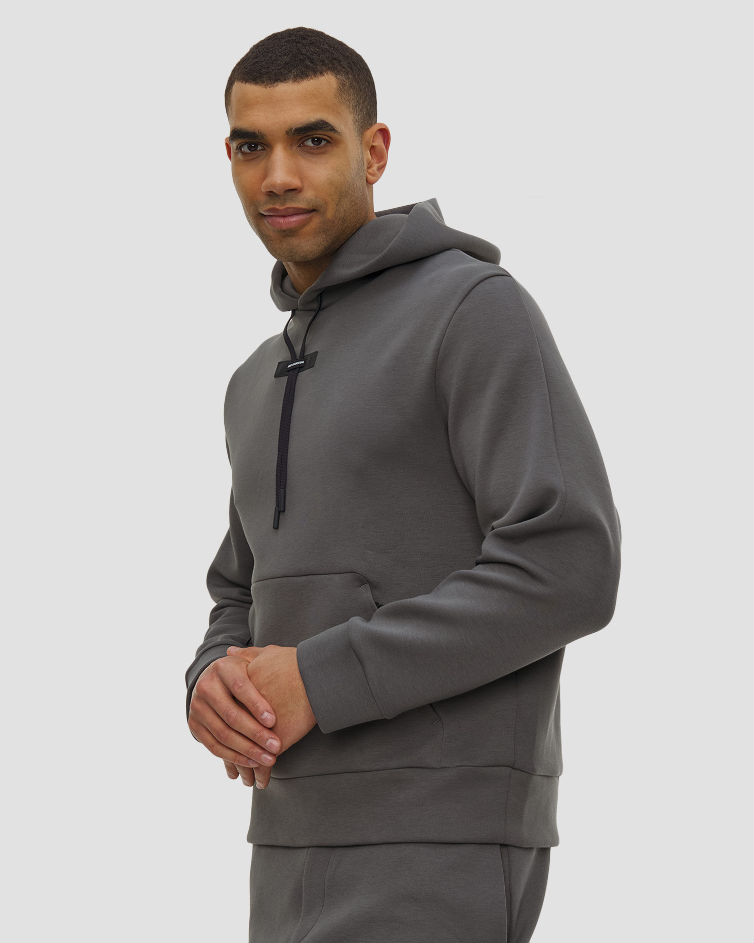 Pánska tepláková mikina On Focus Tech Hoodie šedá, Farba-Vzor: Szary