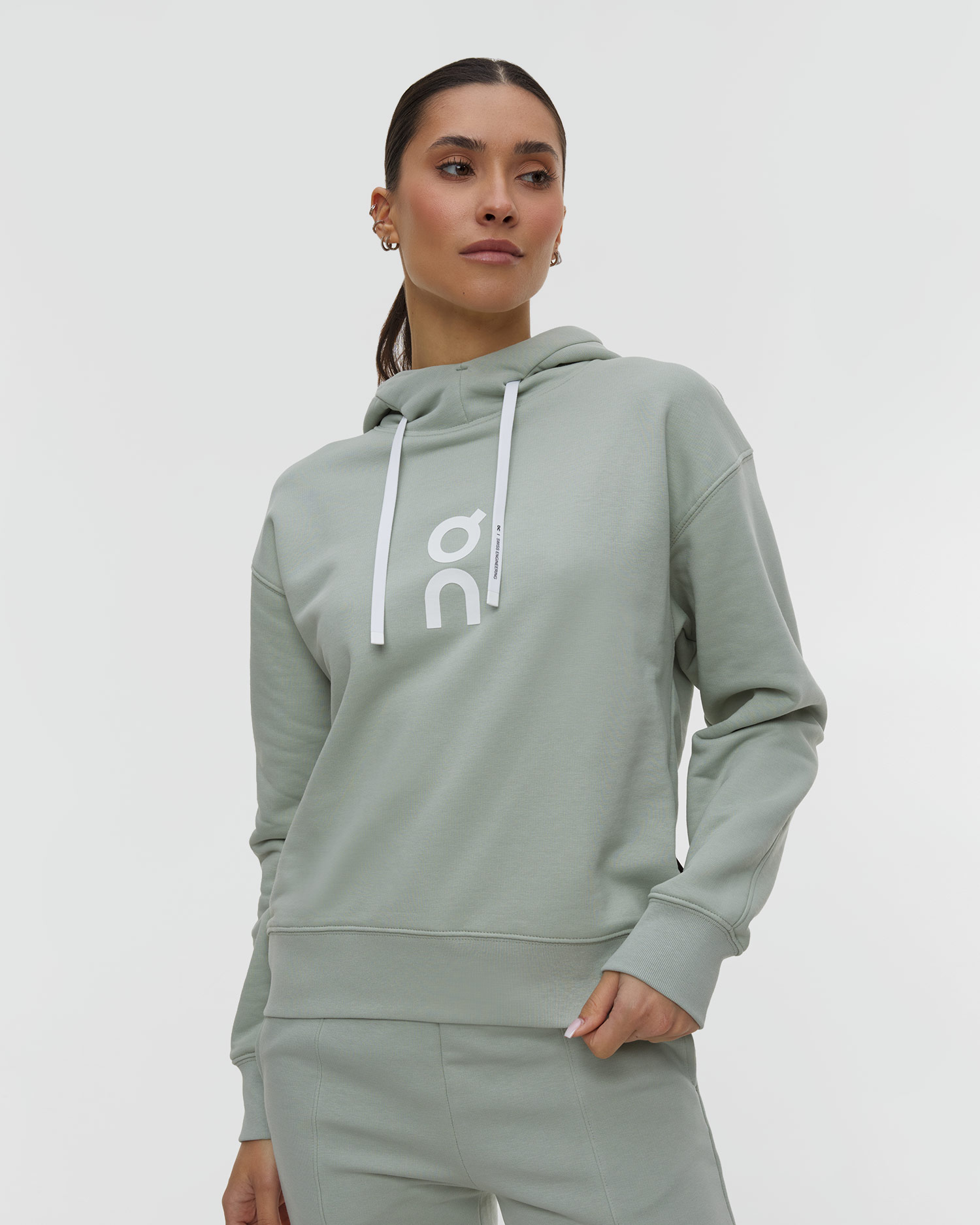 Dámska mikina s kapucňou On Club Hoodie zelená, Farba-Vzor: Zielony