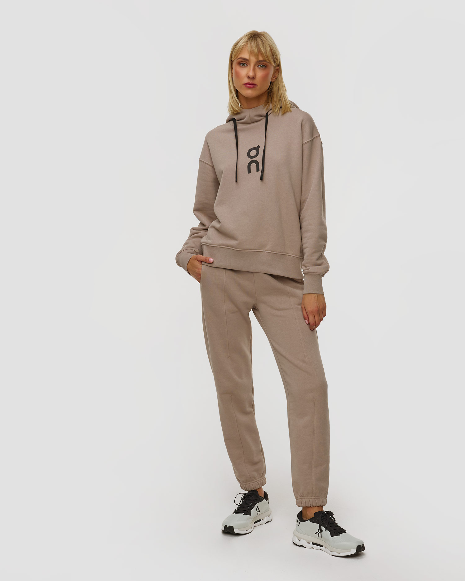 Pantalon de survêtement beige pour femmes On Club Pants