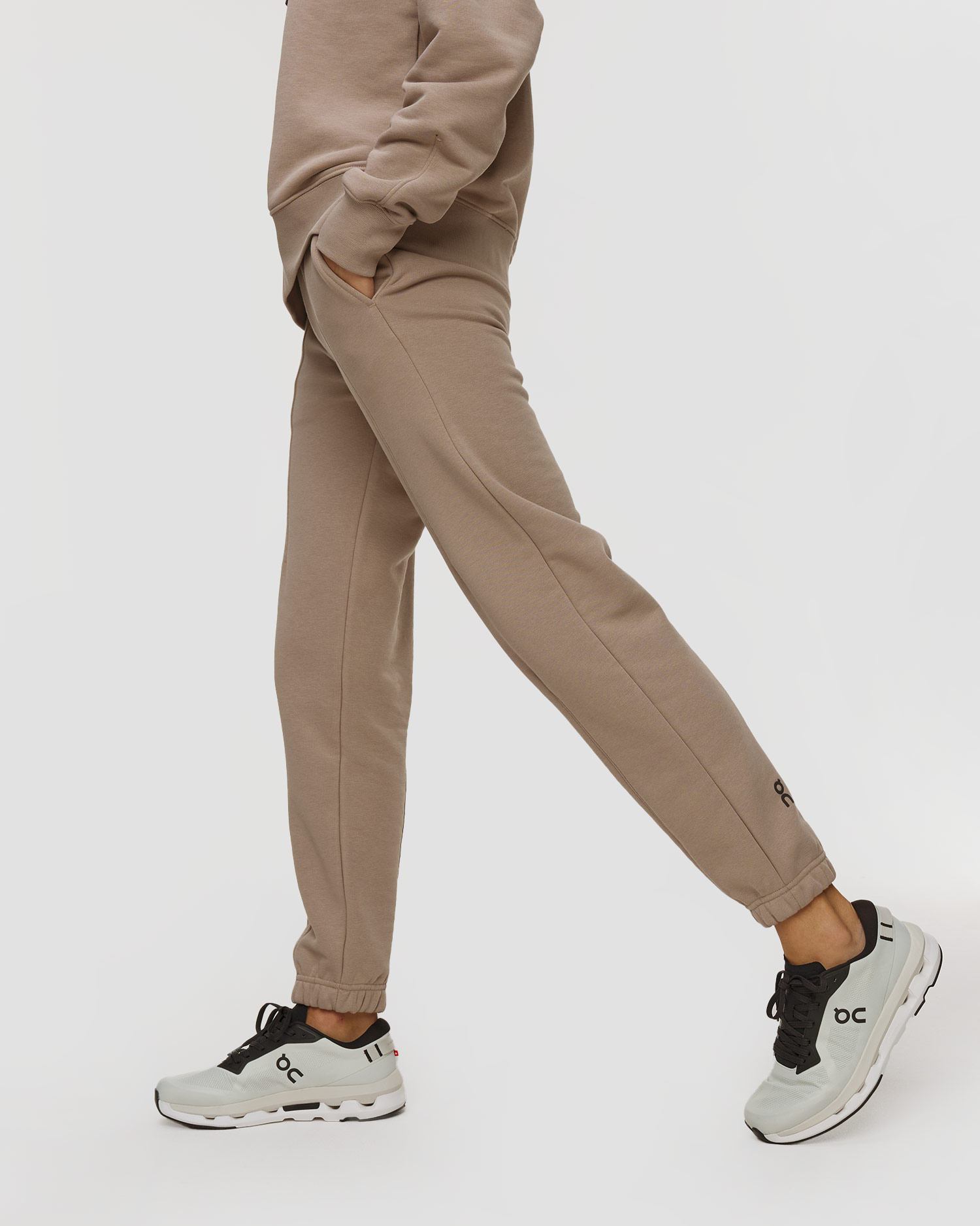 Pantalon de survêtement beige pour femmes On Club Pants