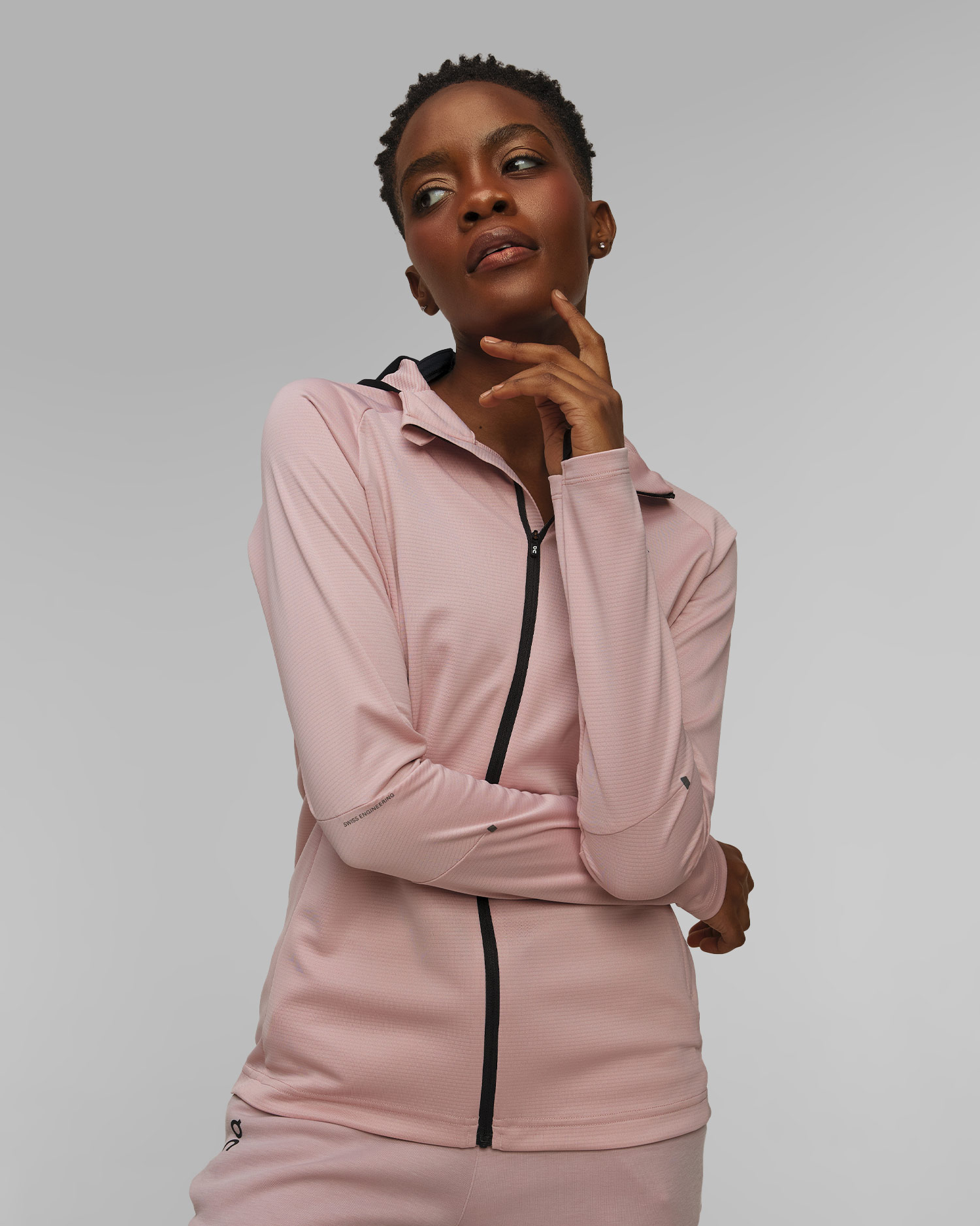 Hanorac cu glugă pentru femei On Running Climate Zip Hoodie, Culoare/Model: Różowy