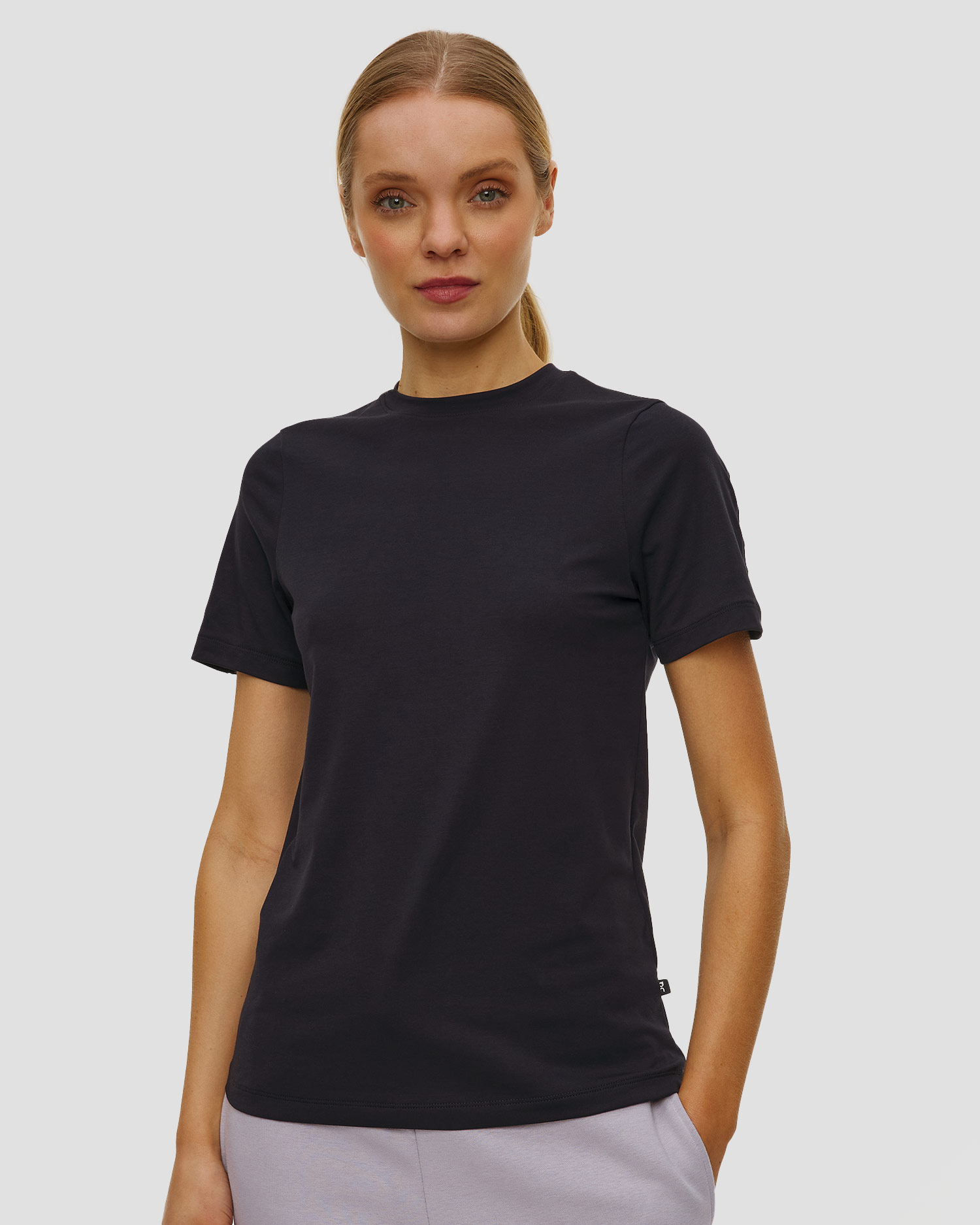 T-shirt damski On Focus-T czarny, Kolor/Wzór: Czarny