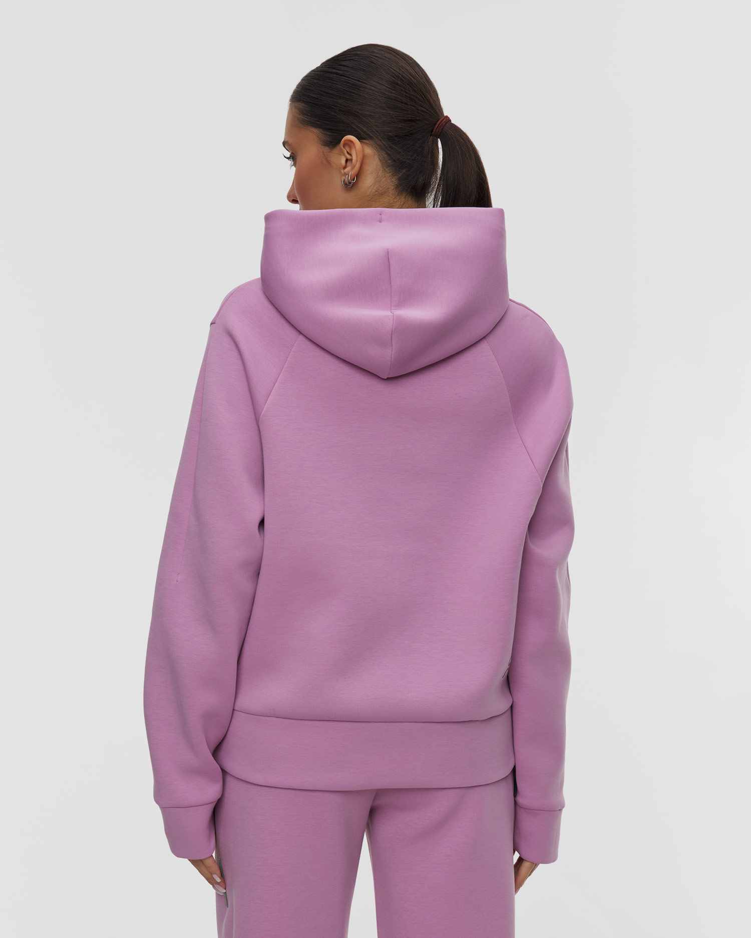 Bluza dresowa damska On Focus Tech Hoodie różowa