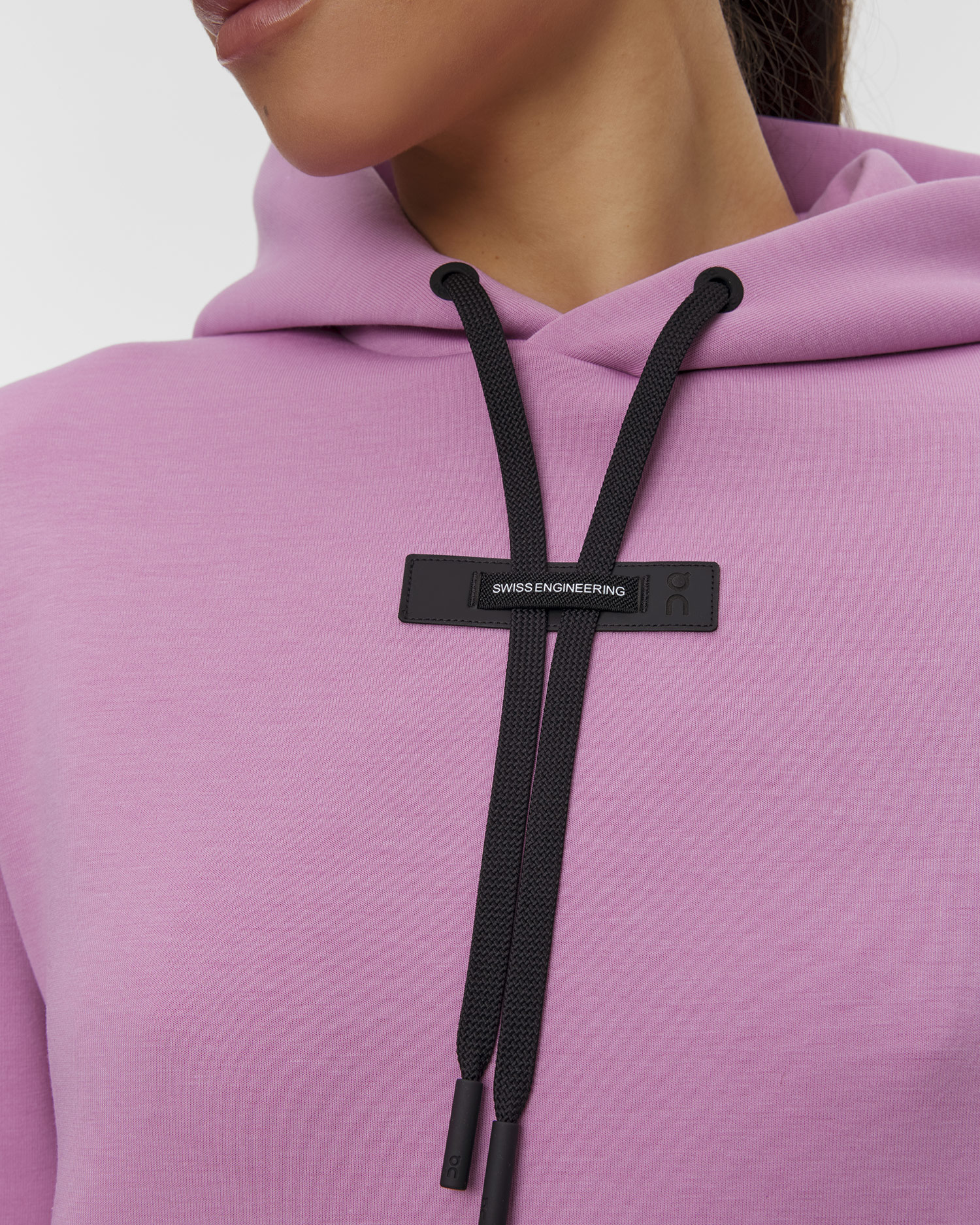 Bluza dresowa damska On Focus Tech Hoodie różowa
