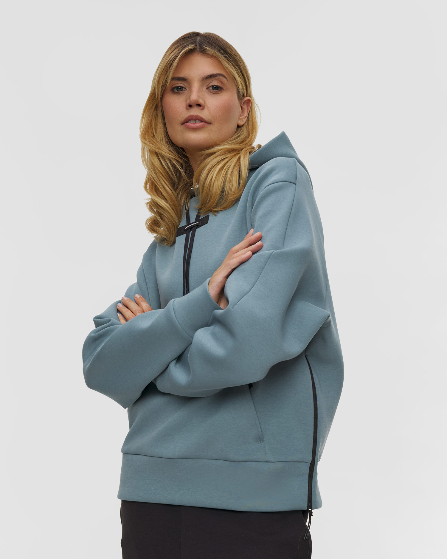 Dámska mikina s kapucňou On Focus Tech Hoodie, Farba-Vzor: Niebieski,Zielony