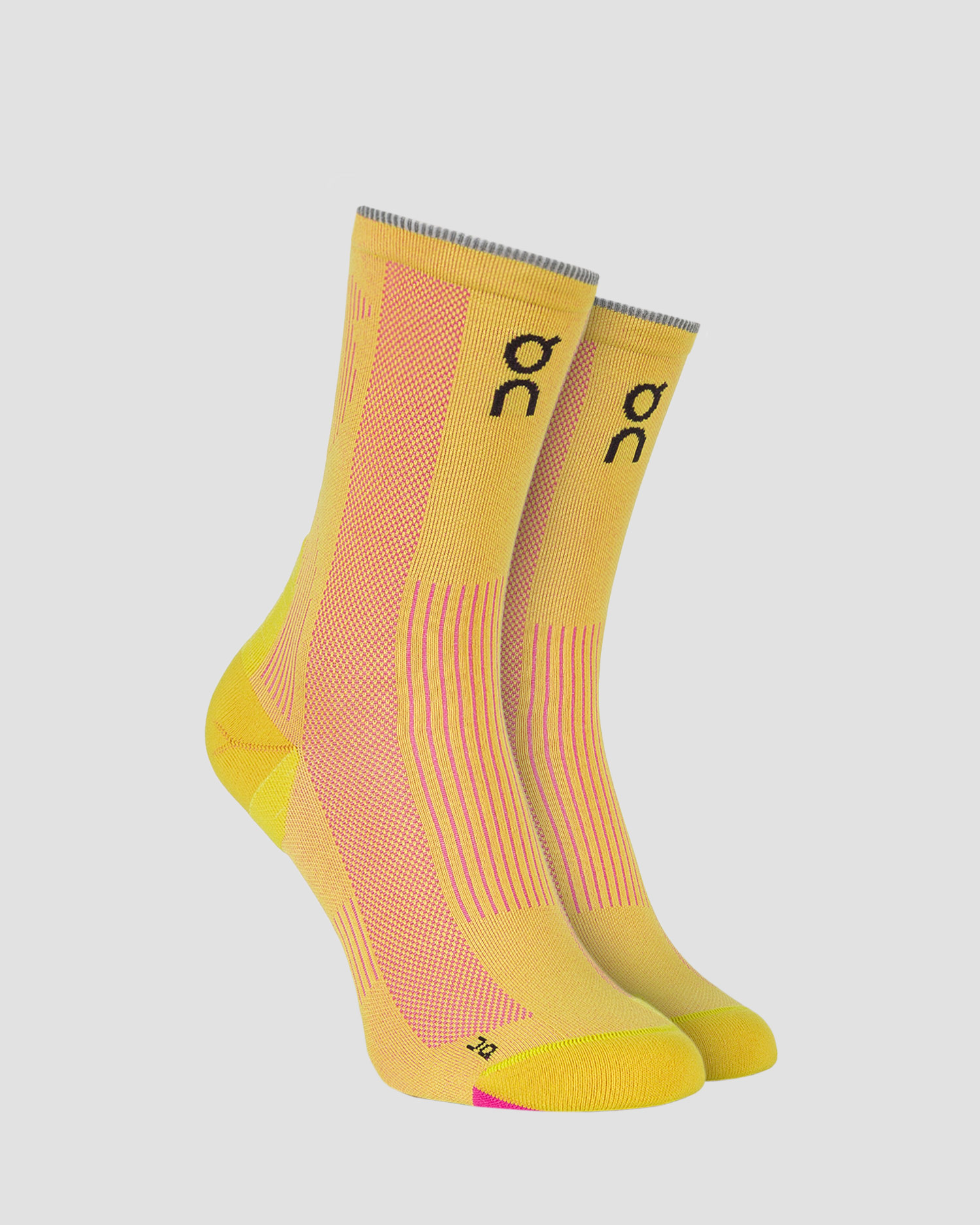 Calzini da corsa On Elite Run Sock High giallo-rosa
