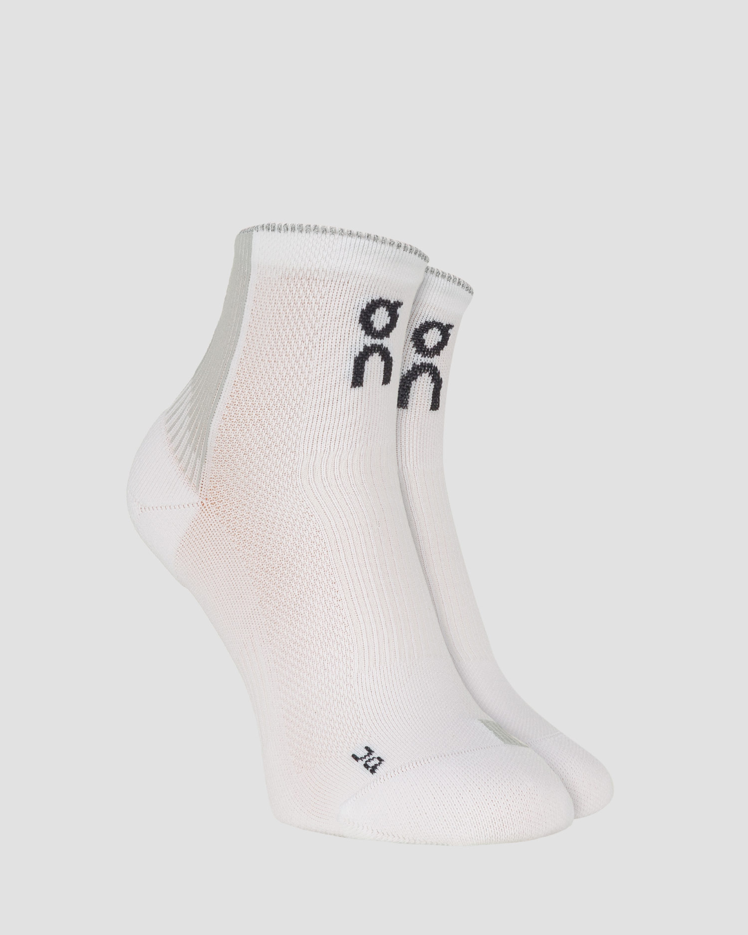 Calzini da corsa On Performance Run Sock Mid bianchi