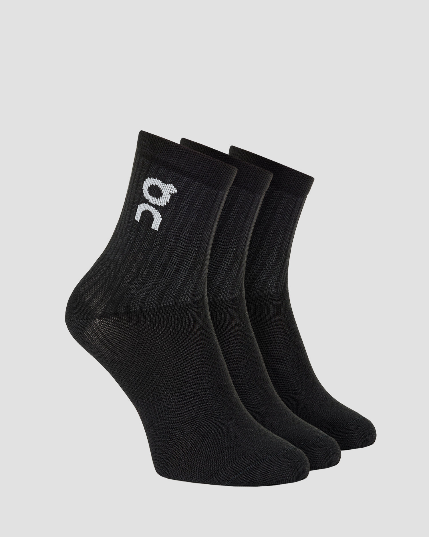 On Logo Sock 3-pack Lange Socken, Farbe/Muster: Czarny