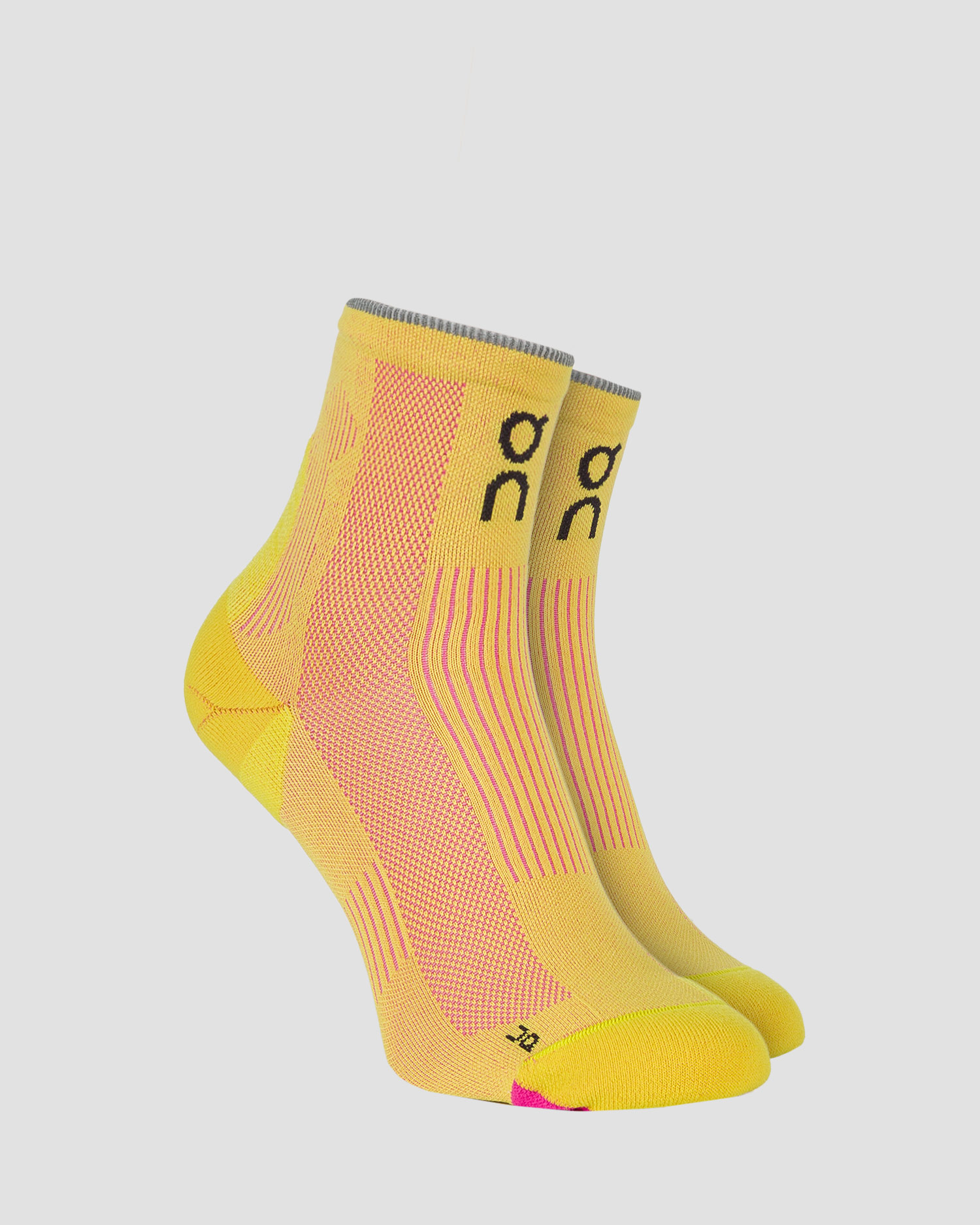 Calzini da corsa On Elite Run Sock Mid giallo-rosa
