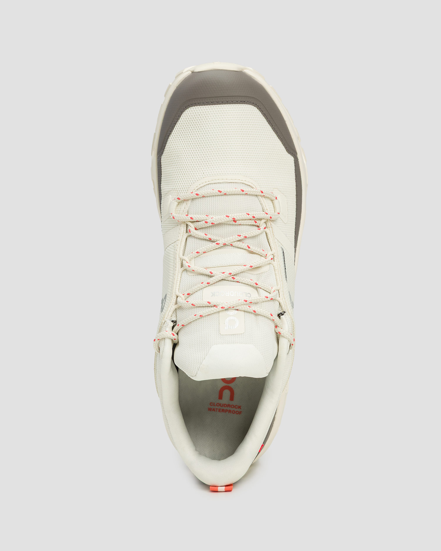 Men's low trekking shoes On Cloudrock Low WP beige