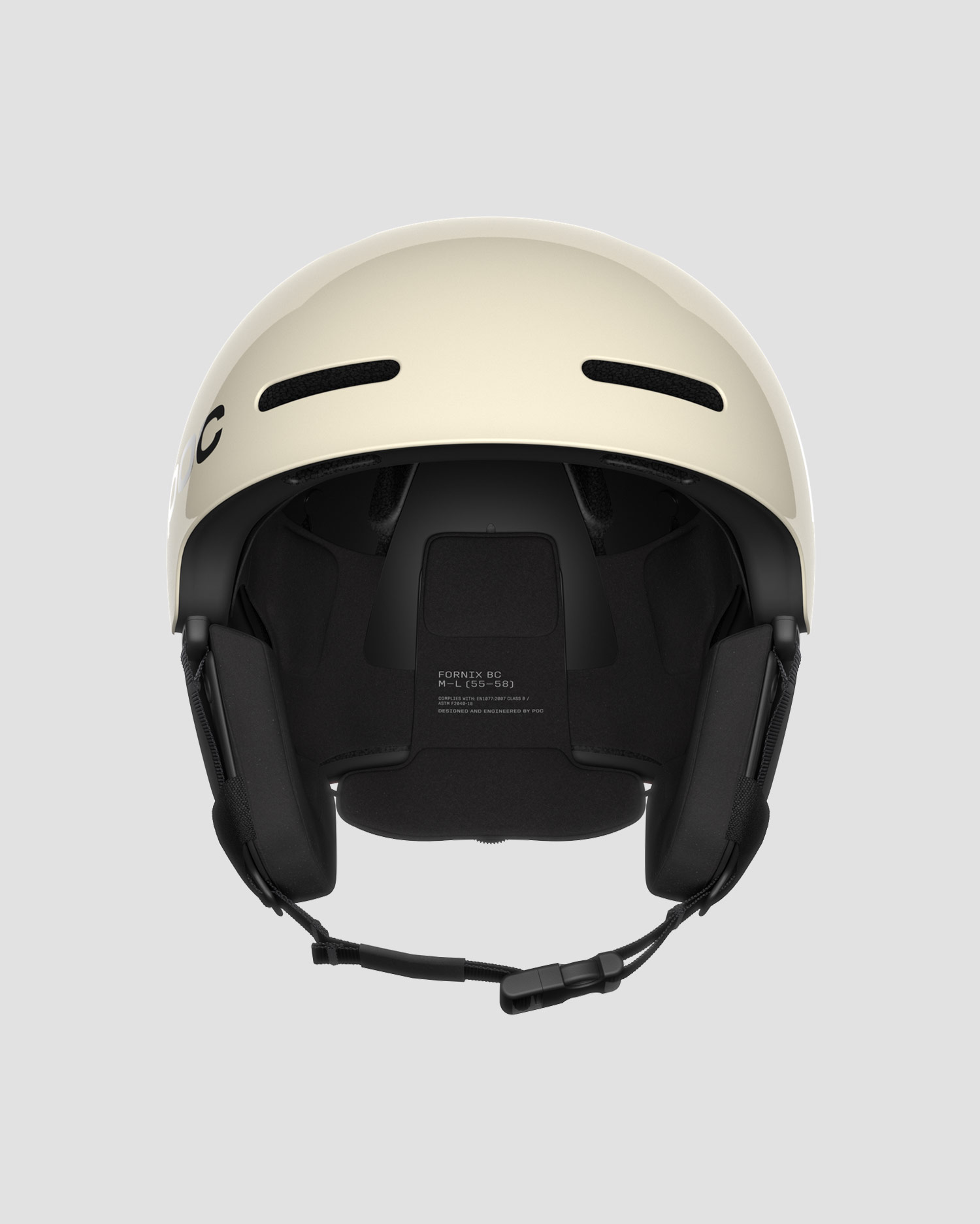 Casque de ski beige et rouge POC Fornix BC