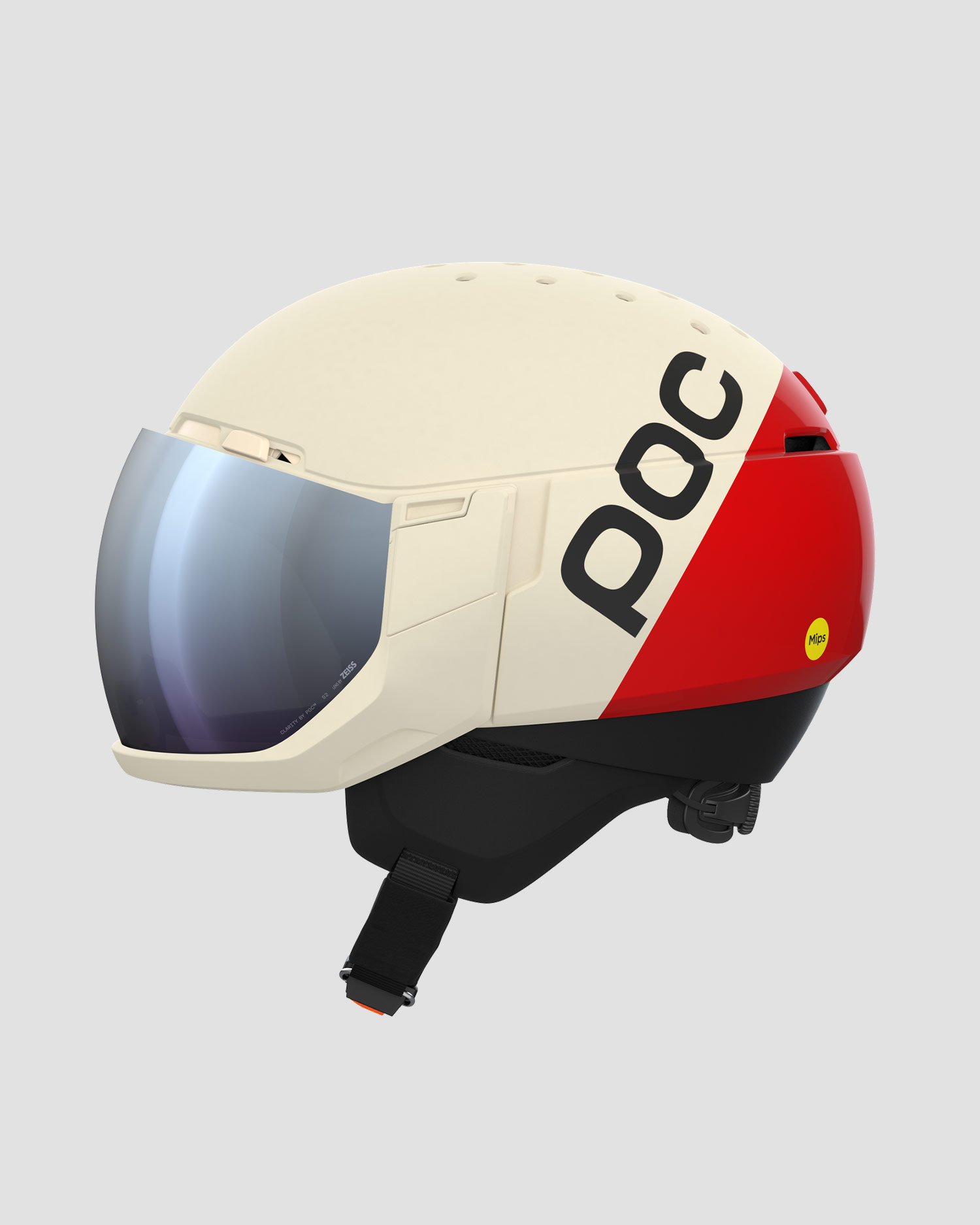 Casque de ski POC Levator MIPS, Couleur: Czerwony,Beżowy
