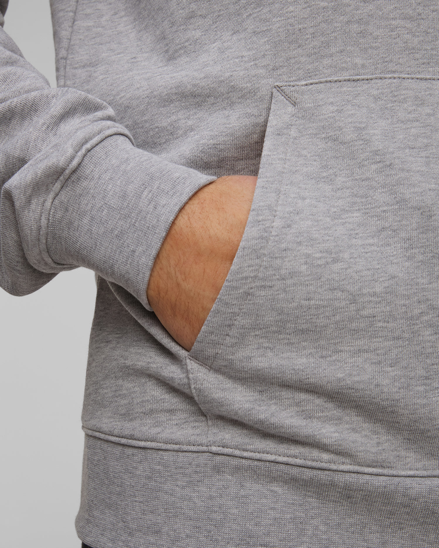 Men's white sweatshirt POC Hood grey