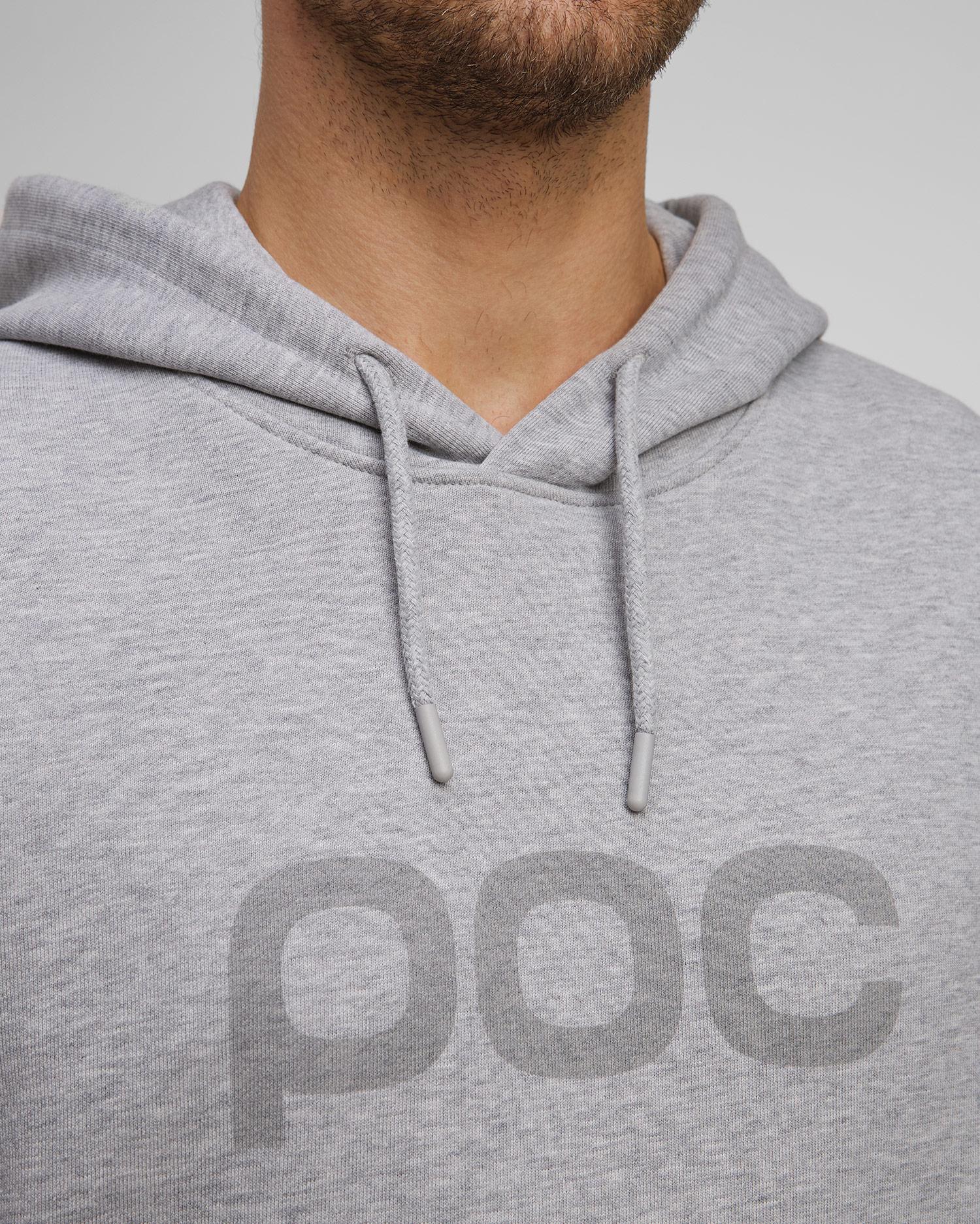 Men's white sweatshirt POC Hood grey