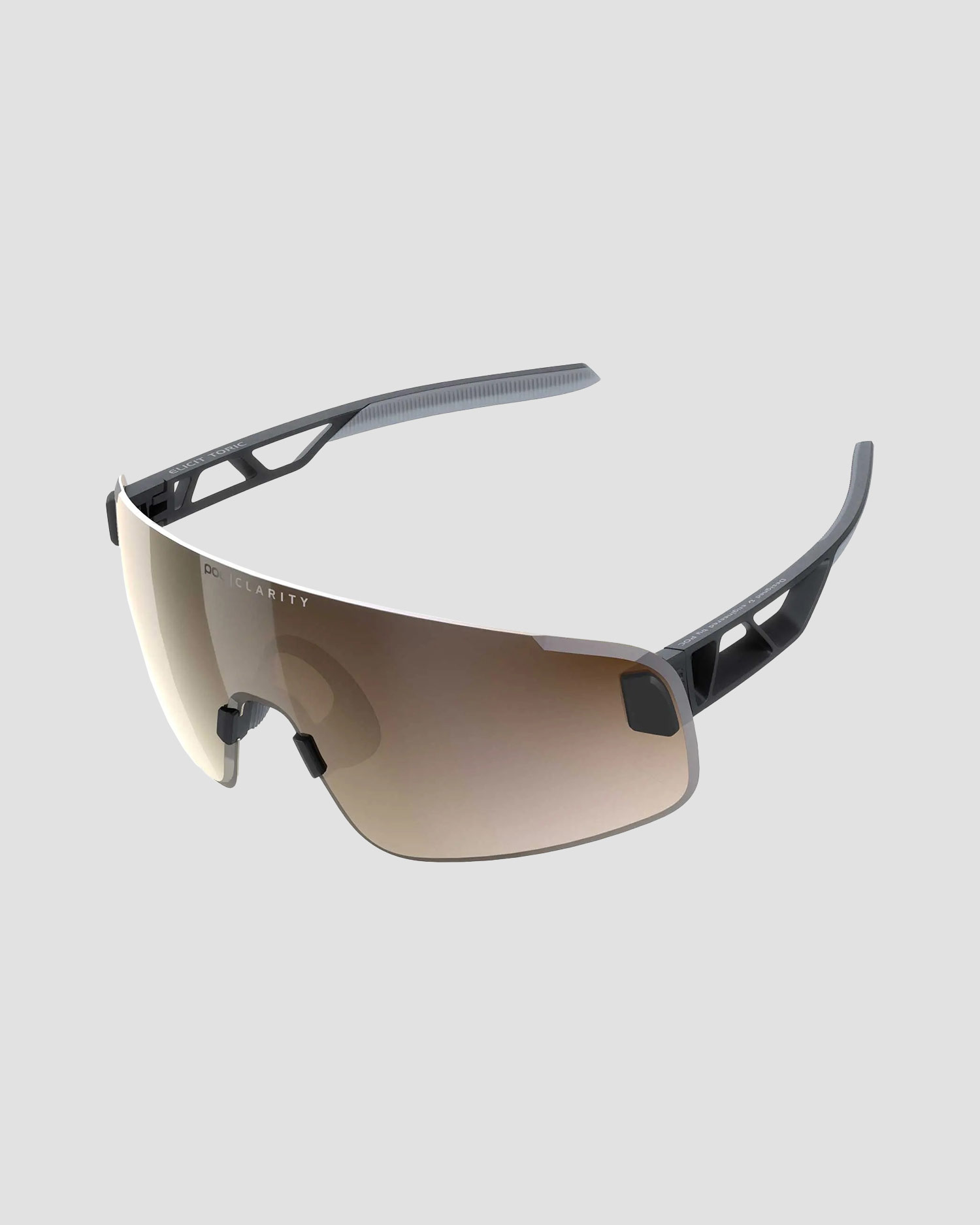 POC Elicit Toric Sonnenbrille in Schwarz mit Clarity Trail/Partly Sunny Silver Gläsern