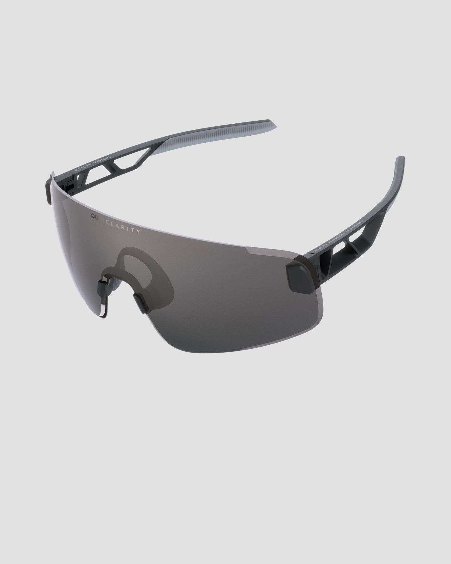 Lunettes de soleil noires POC Elicit Toric avec verres Clarity Universal/Sunny Grey