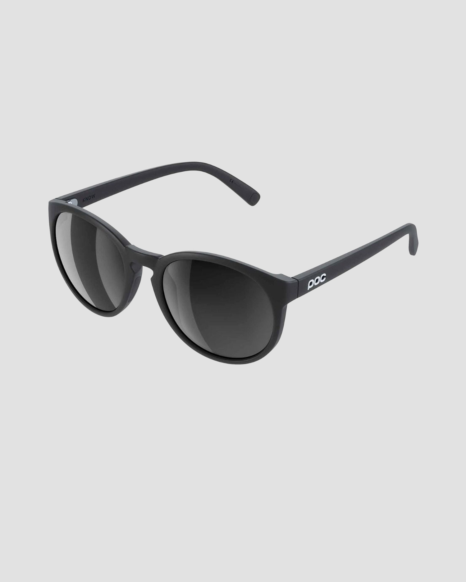 Lunettes polarisées noires POC Know avec verres Clarity Polarized/Sunny Grey
