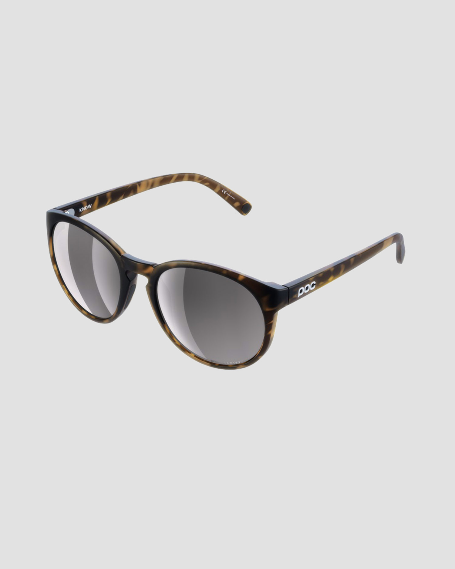 Lunettes de soleil noires et dorées POC Know avec verres Clarity Road/Sunny Silver