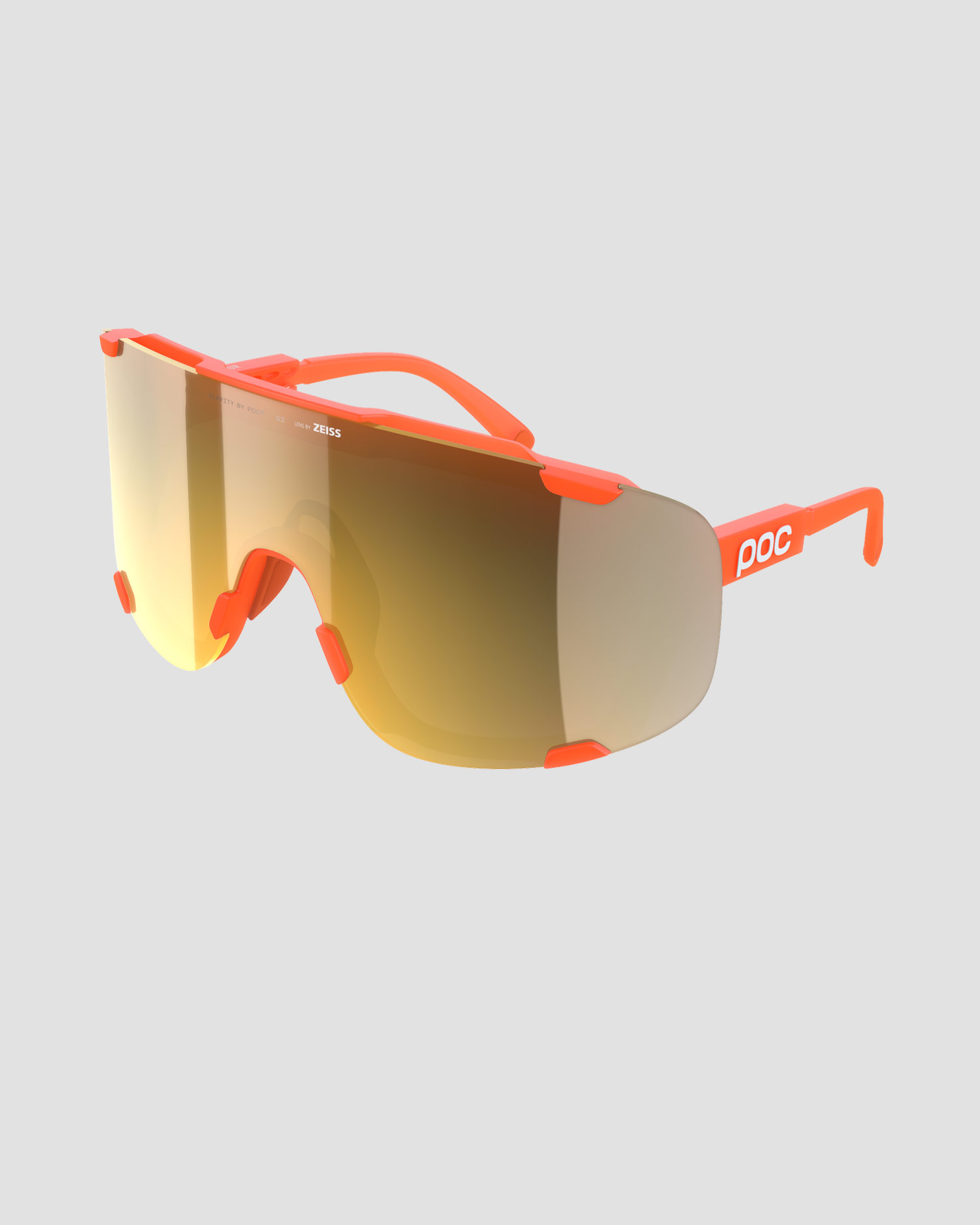 Lunettes de soleil oranges POC Devour avec verres Clarity Road/Partly Sunny Gold