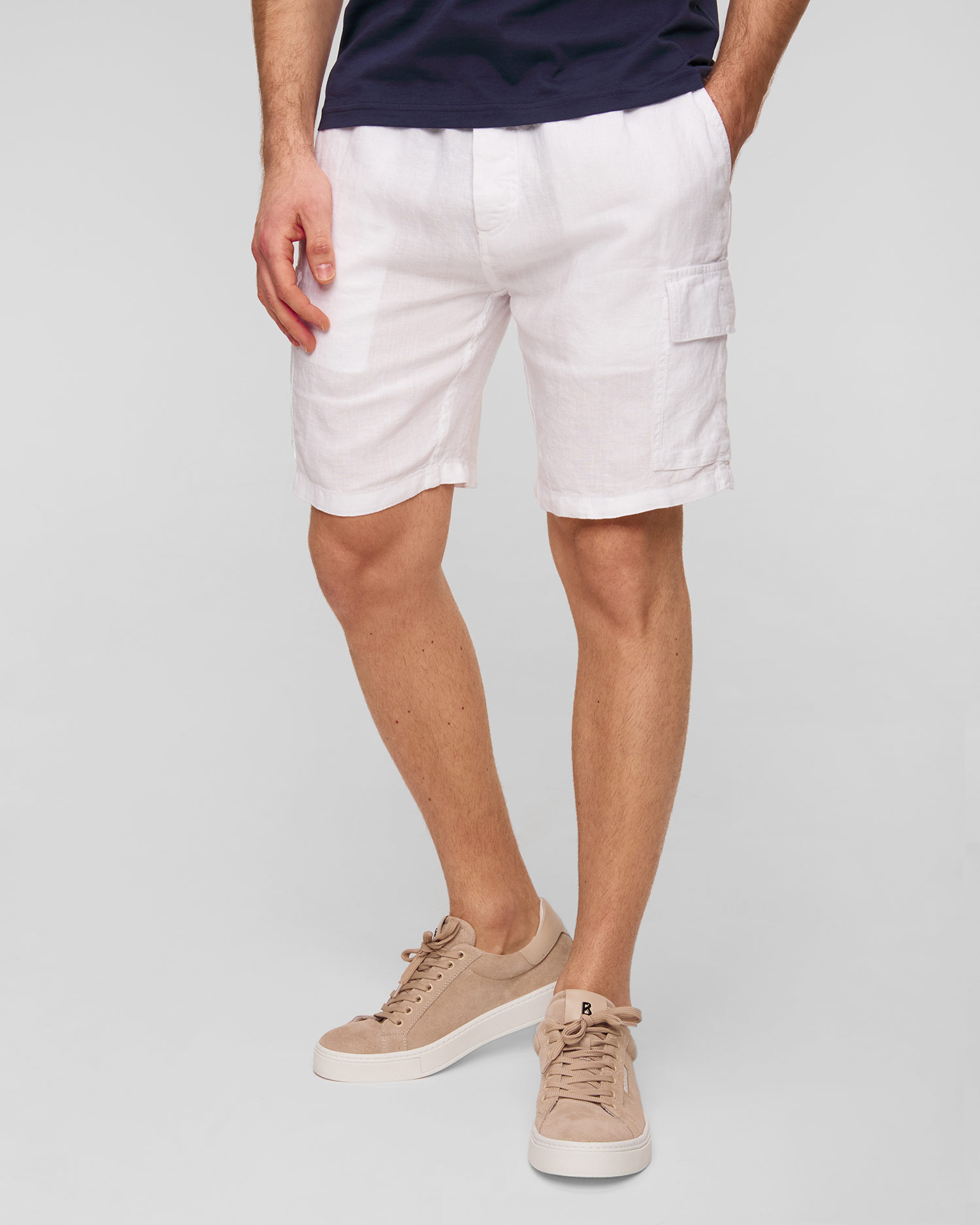 Vilebrequin Baie Leinenshorts für Herren in Weiß