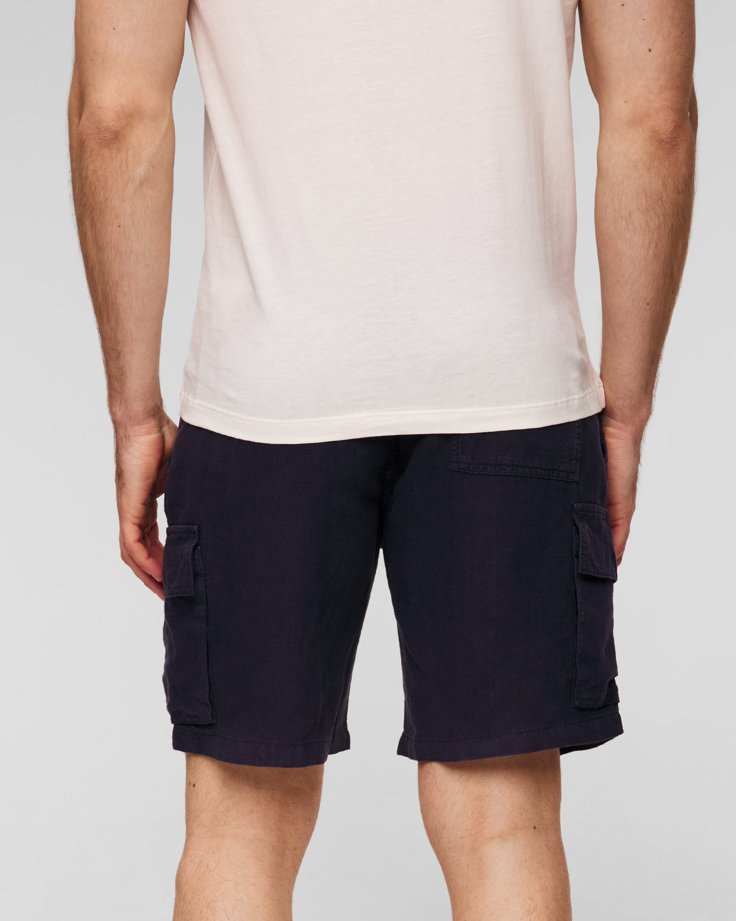 Vilebrequin Baie Leinenshorts für Herren in Marineblau