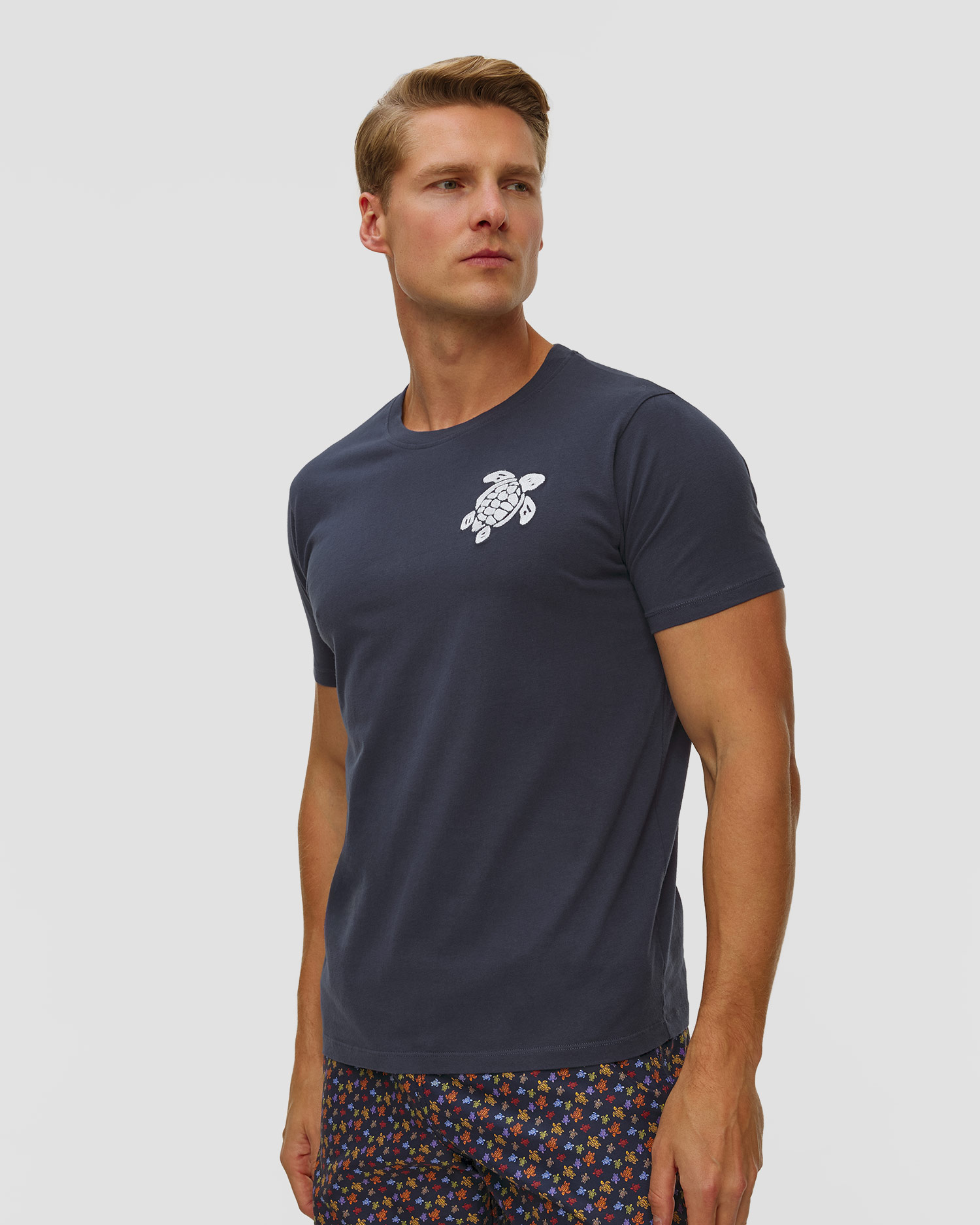 T-shirt męski z bawełny organicznej Vilebrequin Partisol