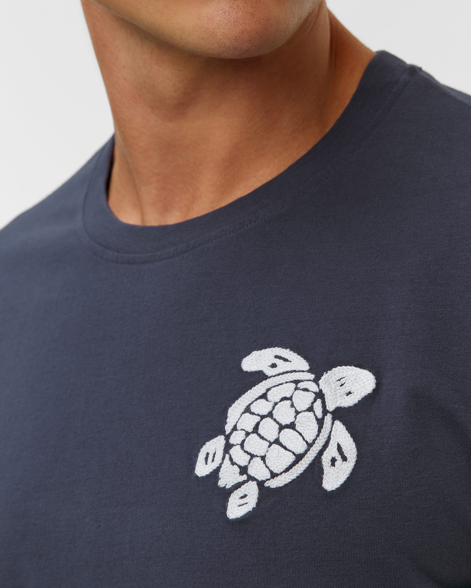 T-shirt męski z bawełny organicznej Vilebrequin Partisol