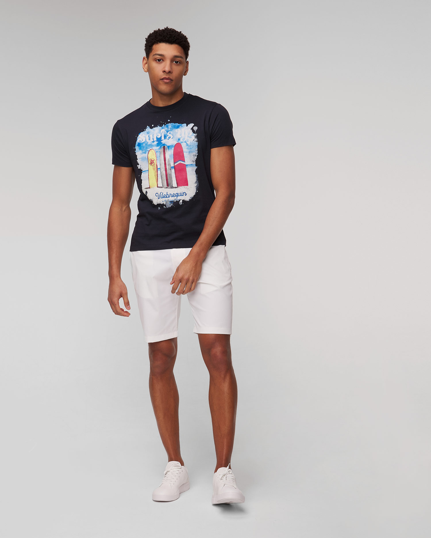 T-shirt imprimé bleu marine pour hommes Vilebrequin Portisol