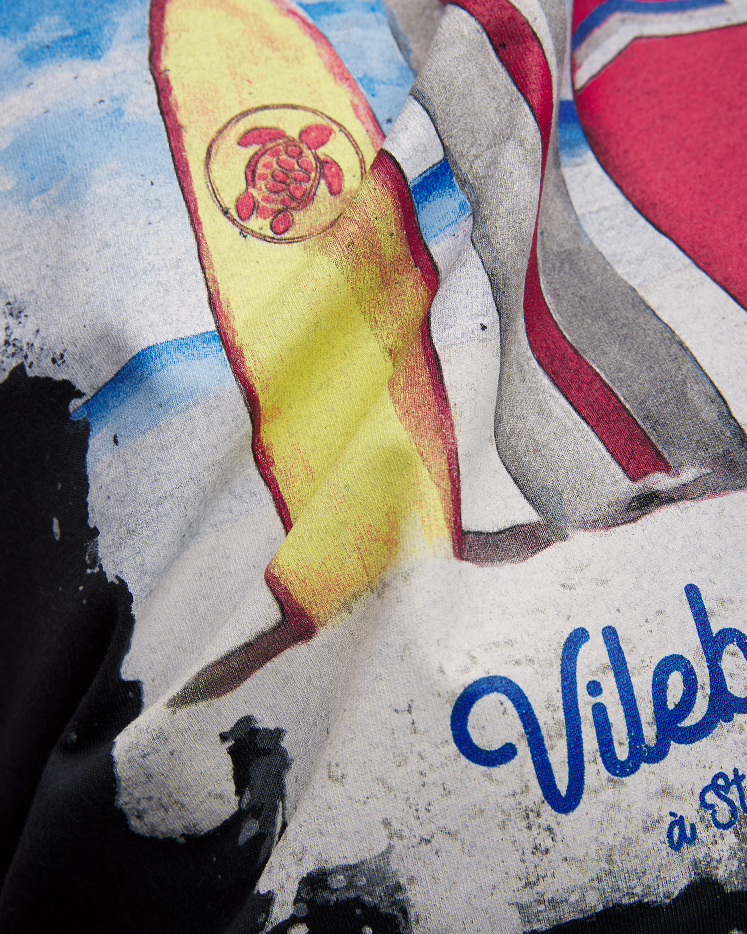 T-shirt imprimé bleu marine pour hommes Vilebrequin Portisol