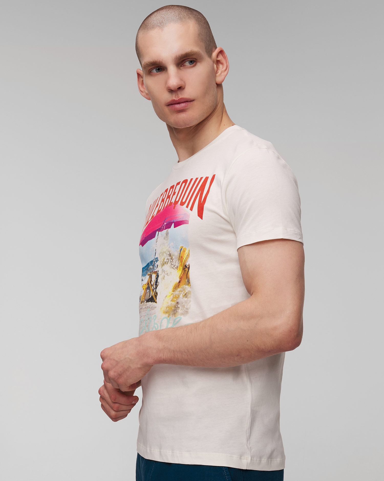 T-shirt blanc pour hommes Vilebrequin Portisol