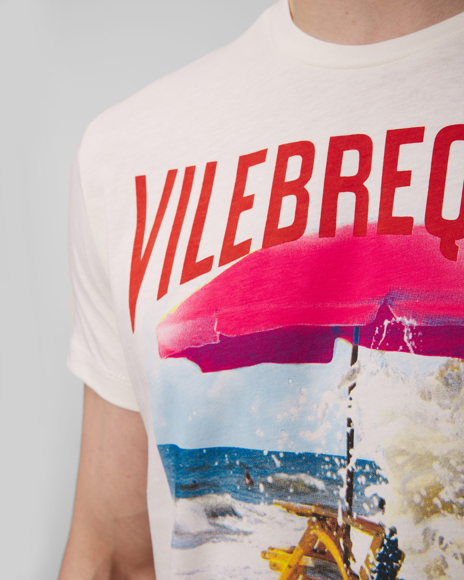 T-shirt blanc pour hommes Vilebrequin Portisol