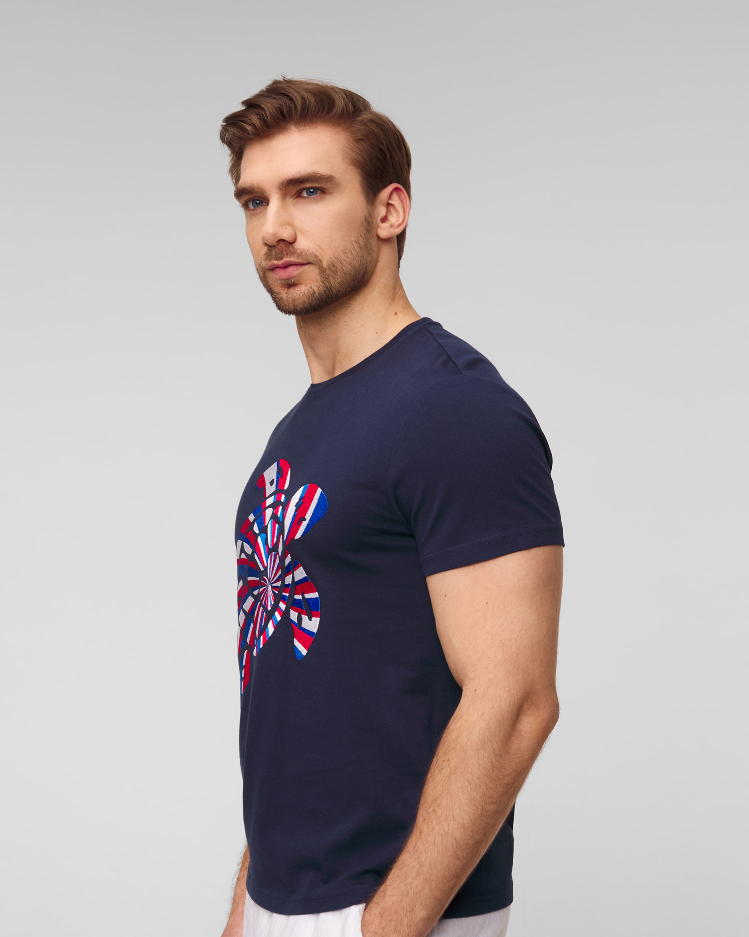 T-shirt bleu marine pour hommes Vilebrequin Thom