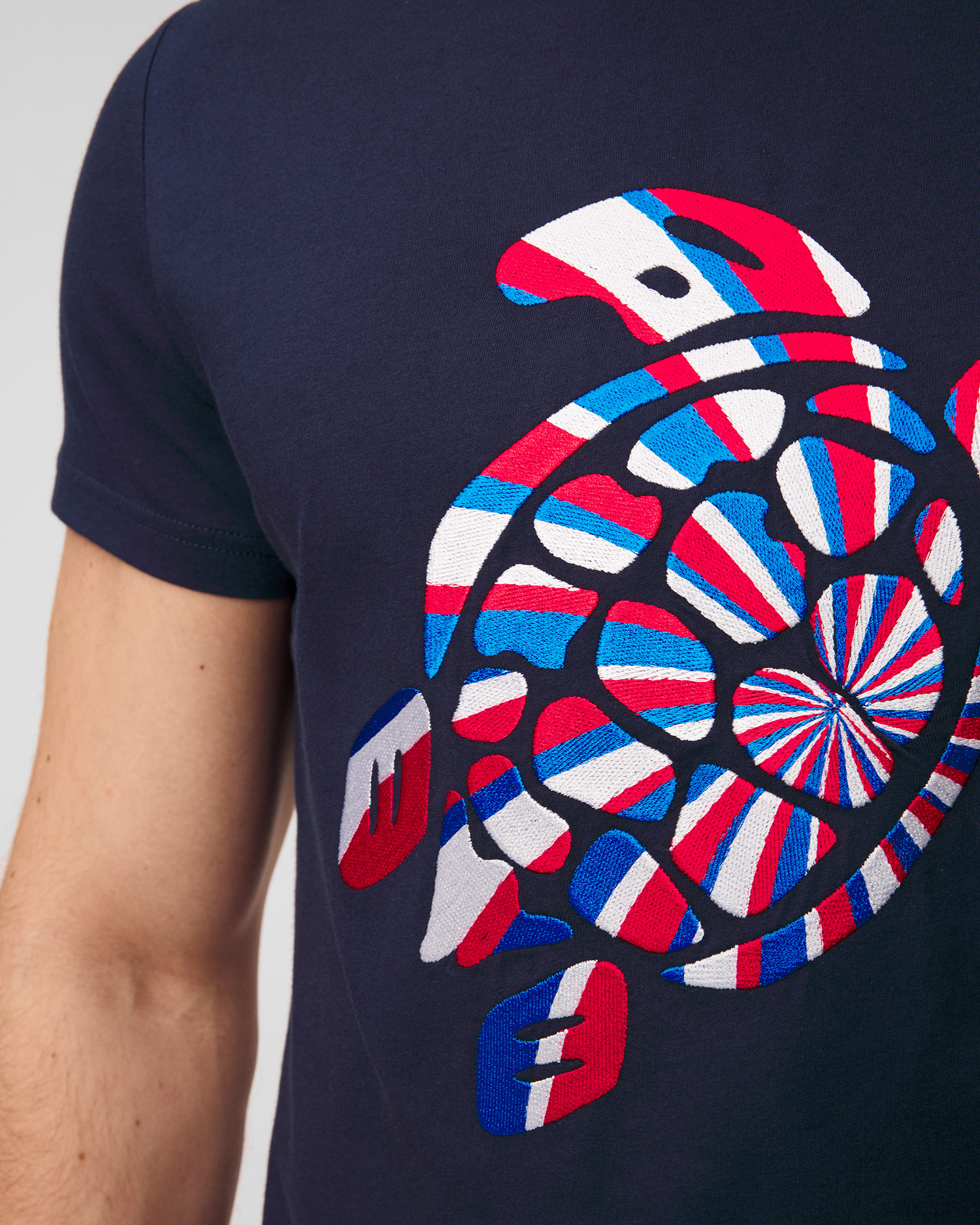 T-shirt bleu marine pour hommes Vilebrequin Thom