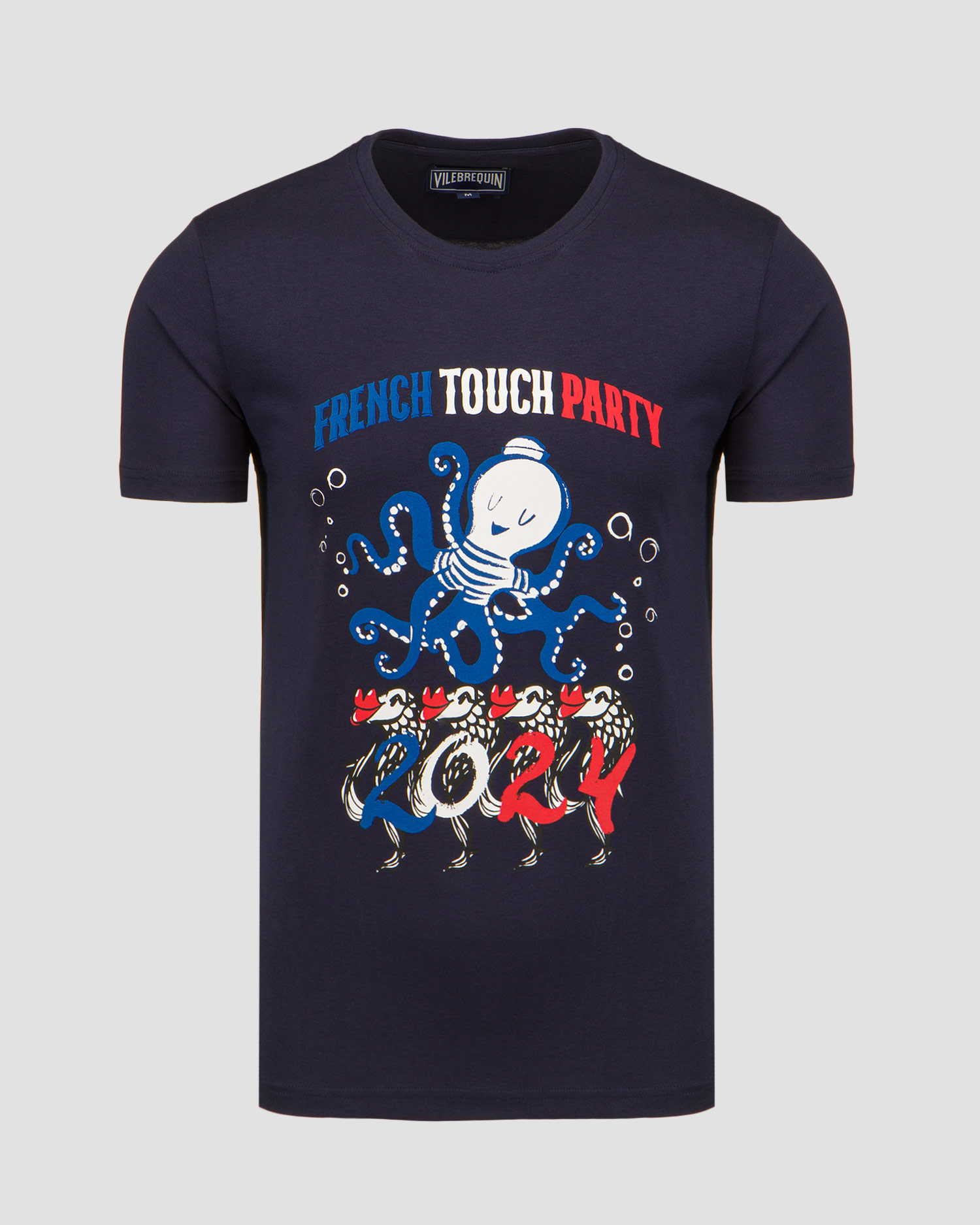 T-shirt bleu marine pour hommes Vilebrequin Thom 