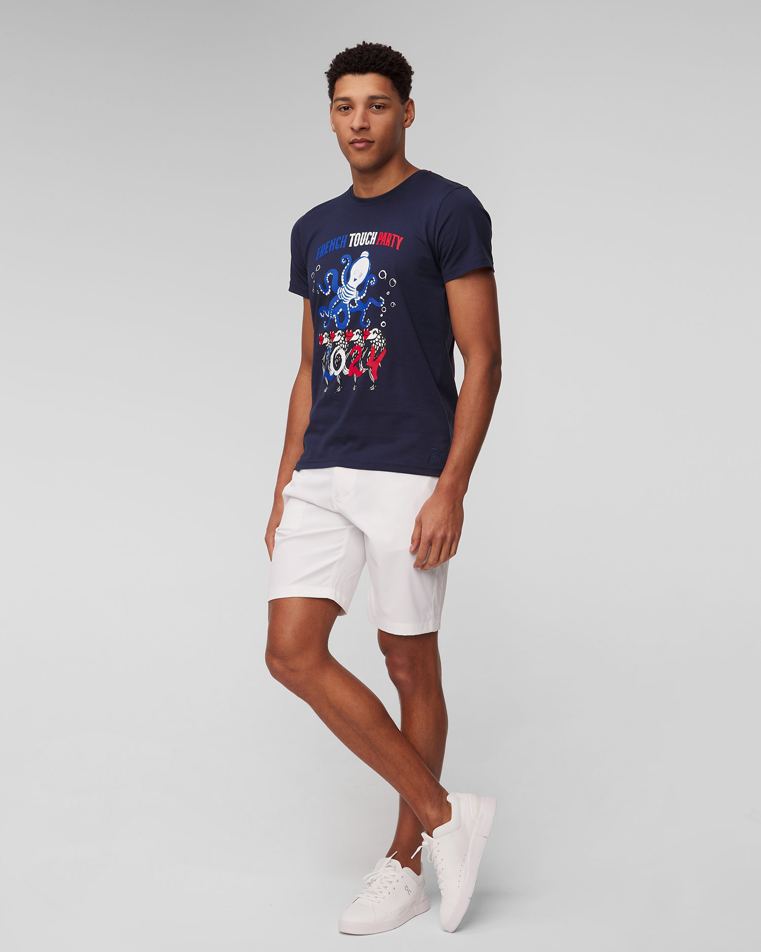 T-shirt bleu marine pour hommes Vilebrequin Thom 