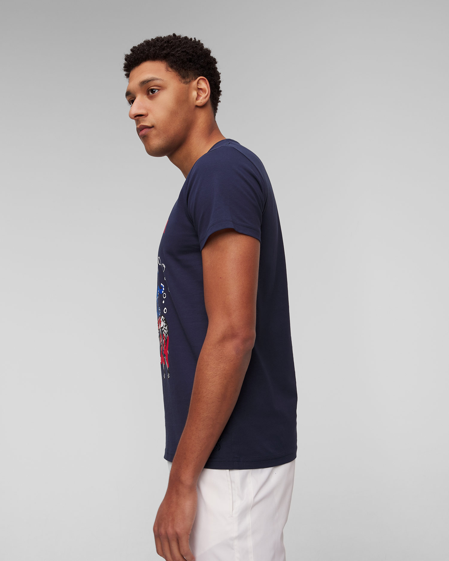 T-shirt bleu marine pour hommes Vilebrequin Thom 