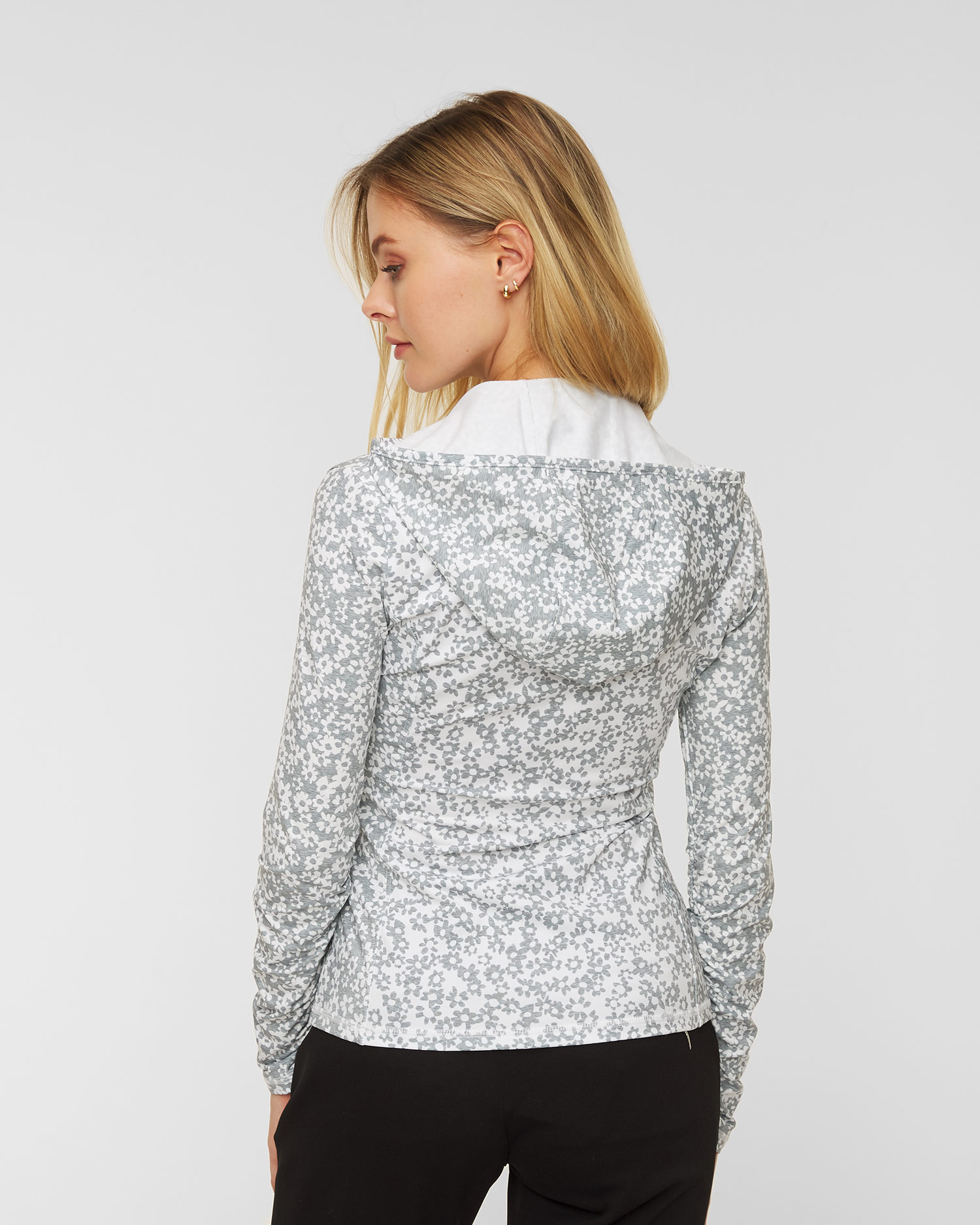 G/FORE FLORAL PRINT FULL ZIP Kapuzensweatshirt
