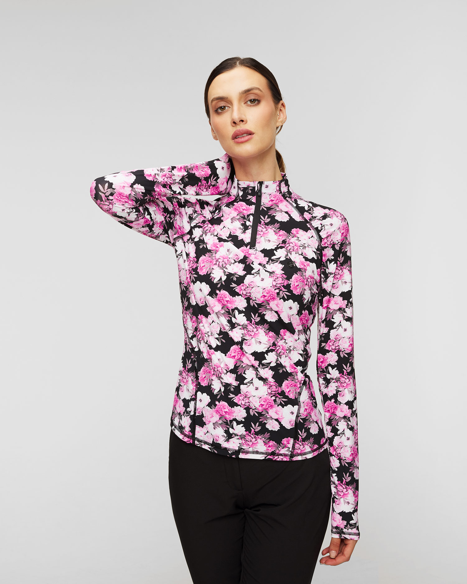 Bluză pentru femei G/Fore Photo Floral Silky Technylon