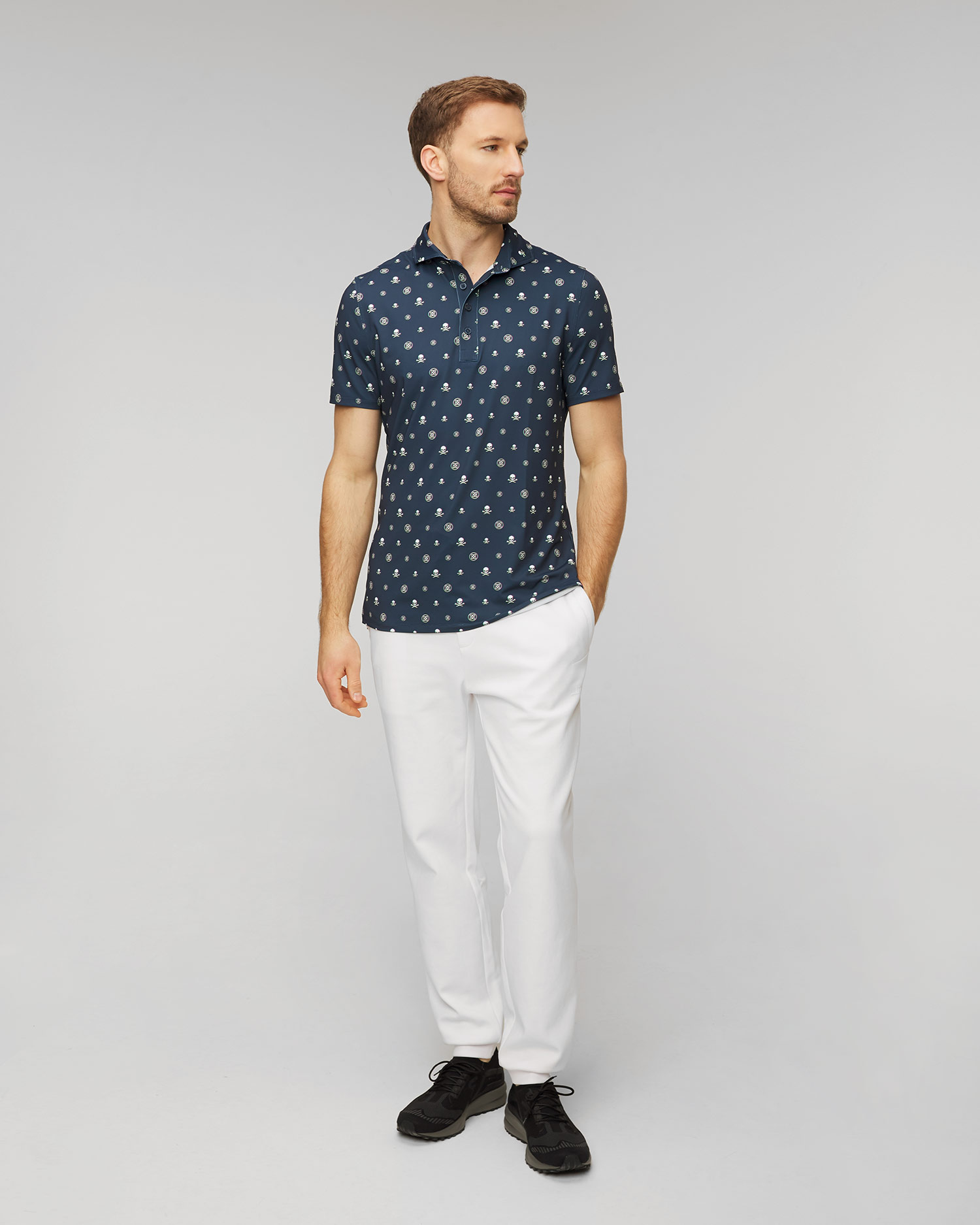 Polo bleu marine pour hommes G/Fore Rgb Tech 