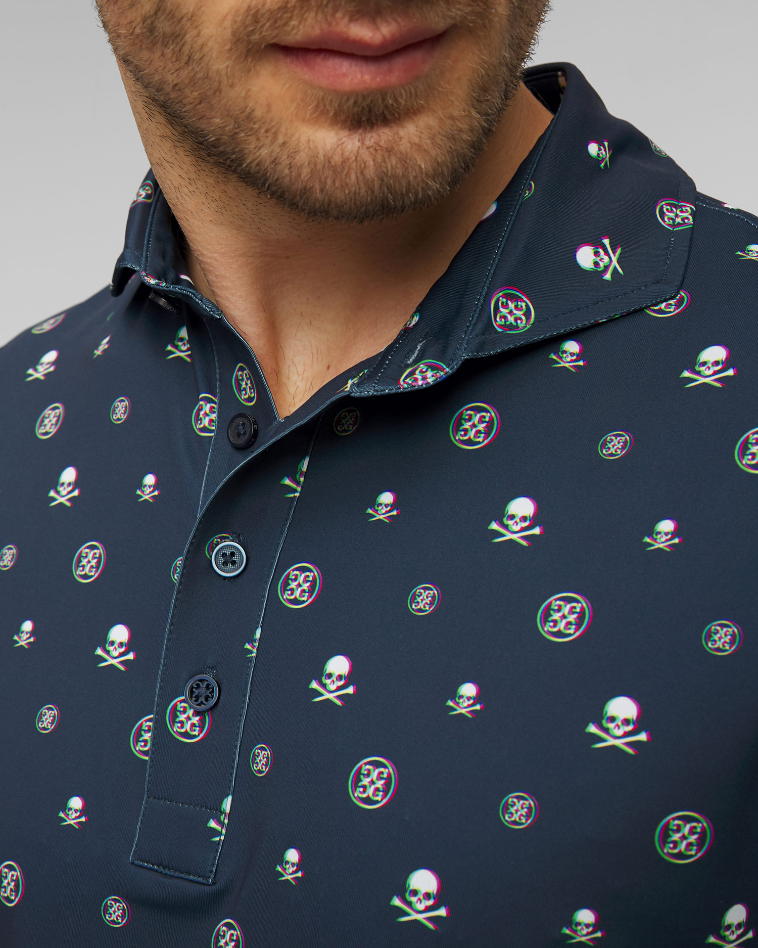 Polo bleu marine pour hommes G/Fore Rgb Tech 