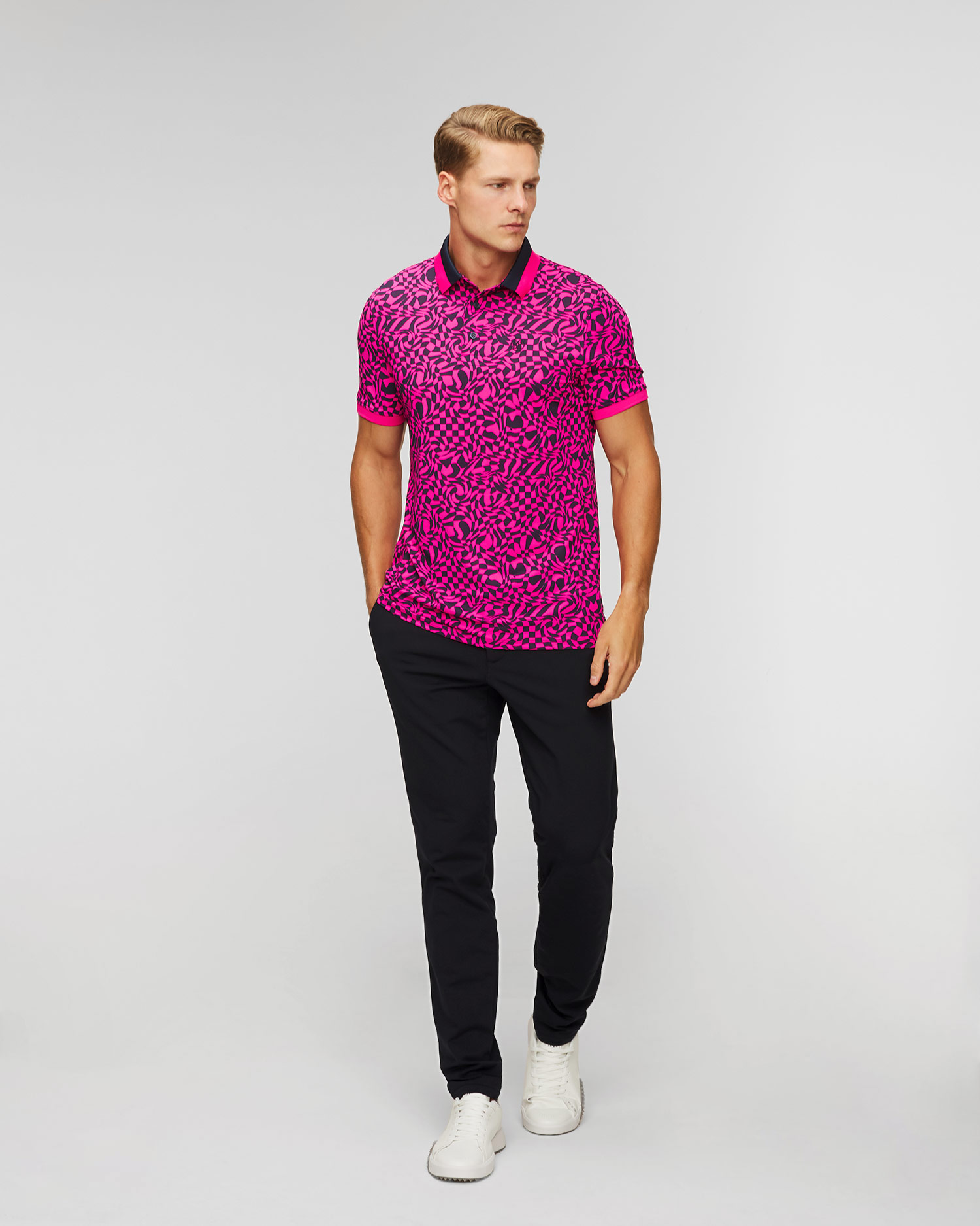 Men's polo G/Fore Mini Stars Ribcollar Tech