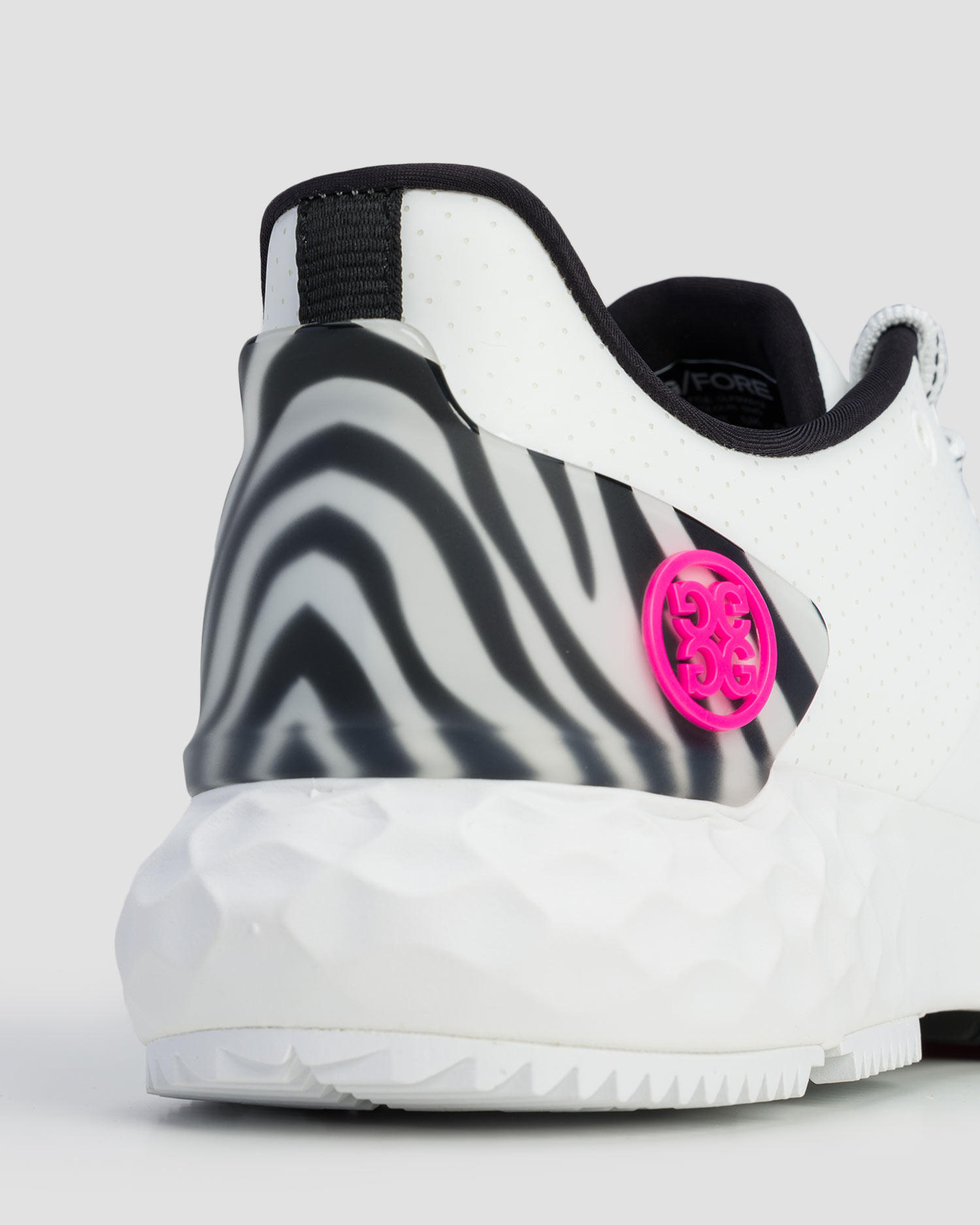 Women's white golf shoes G/Fore Perforated Zebra Accent Mg4+