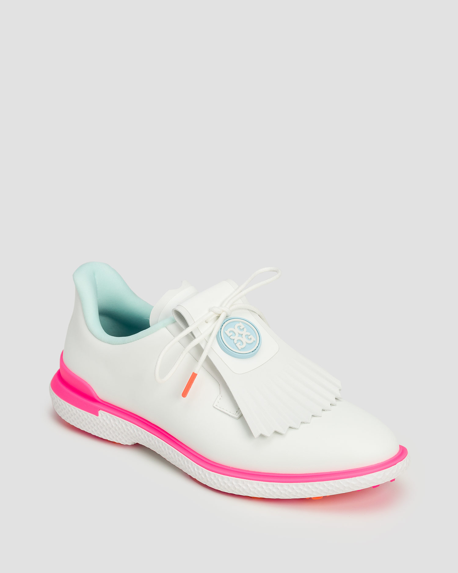 Scarpe da golf da donna G/Fore Gallivan2r TPU Kiltie bianco-rosa