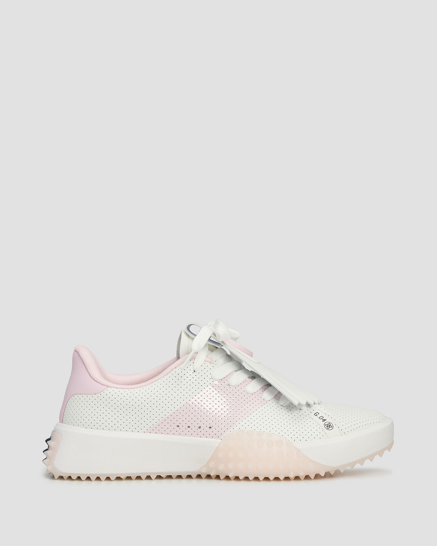 Buty golfowe damskie G/Fore G.112 Perforated Kiltie biało-różowe