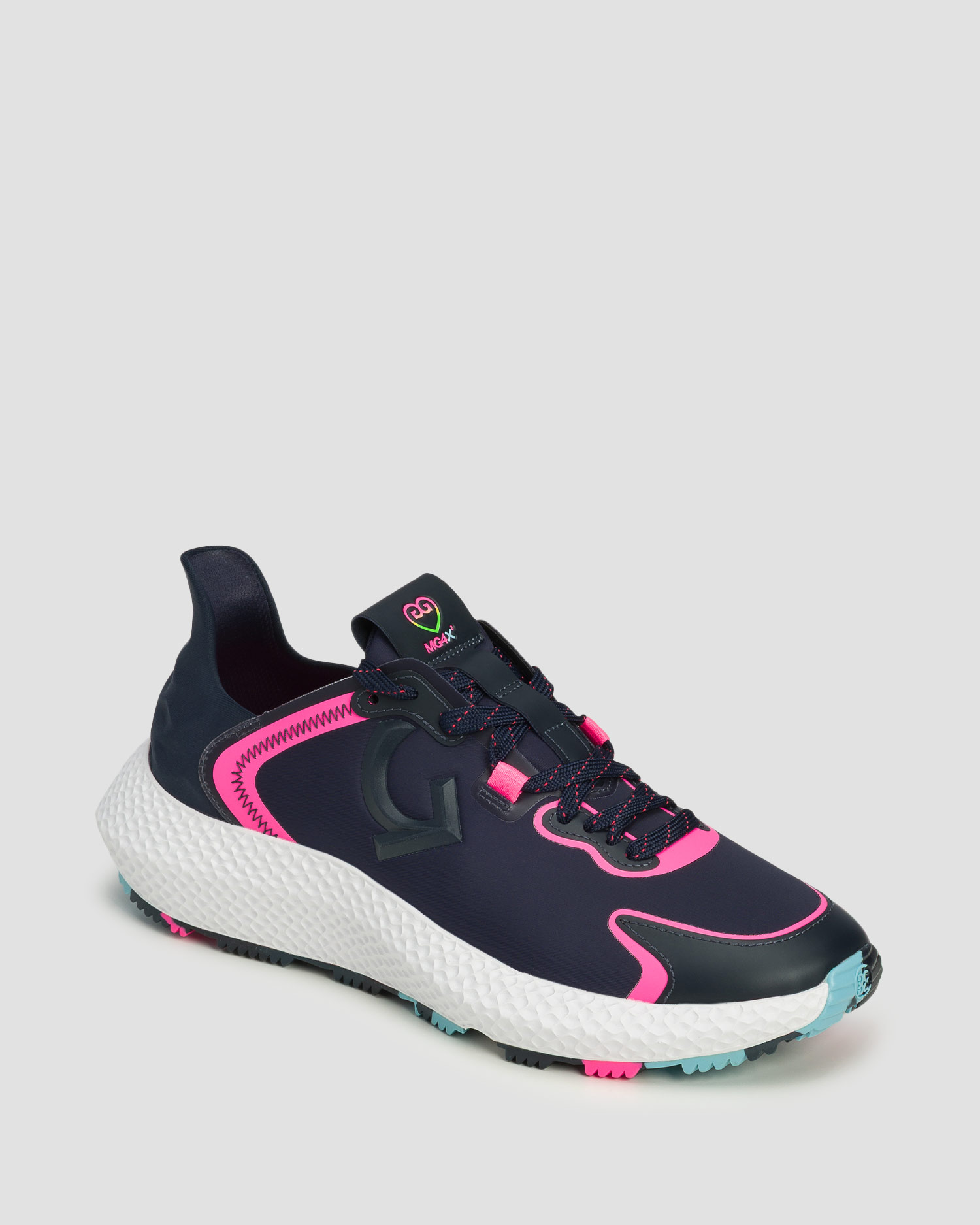 Pantofi de golf pentru femei G/Fore Mg4x2 Nylon Hybrid Golf bleumarin și roz