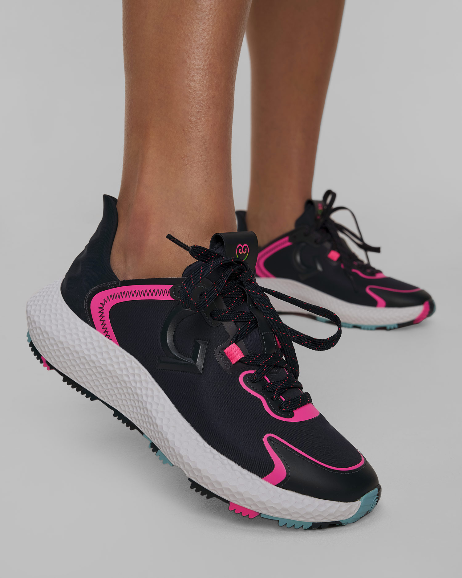 Buty golfowe damskie G/Fore Mg4x2 Nylon Hybrid Golf granatowo-różowe