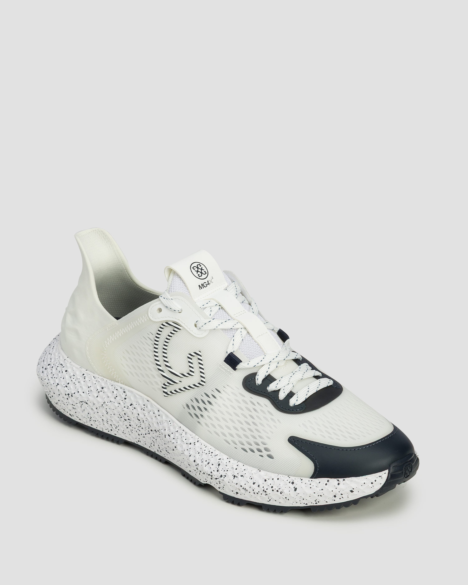 Men's golf shoes G/Fore Mg4x2 Knit Golf Cross Trainer white/navy blue
